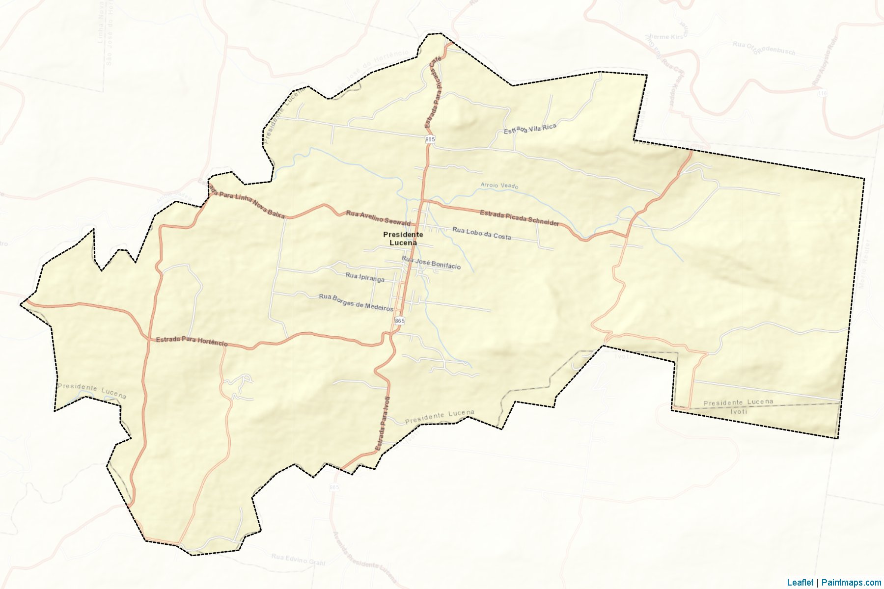 Presidente Lucena (Rio Grande Do Sul) Map Cropping Samples-2