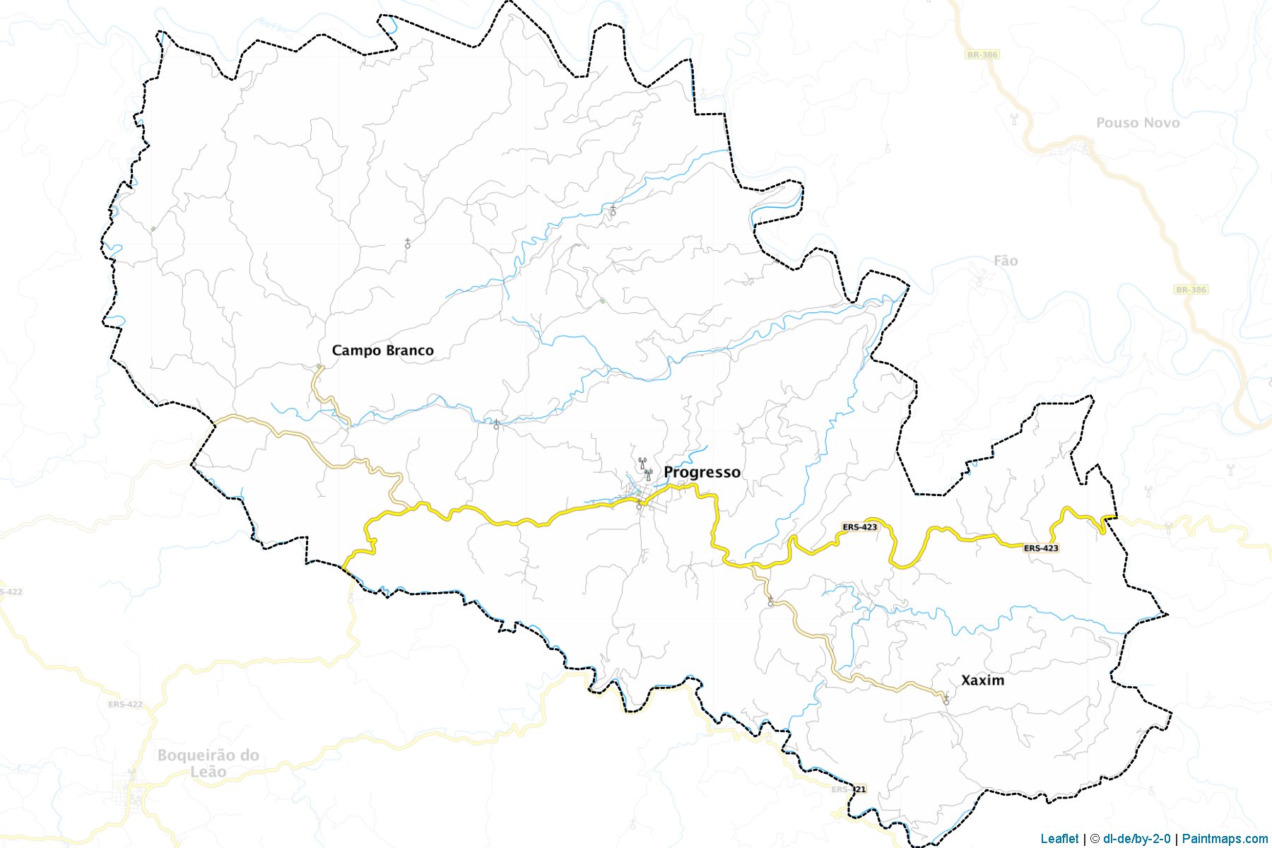 Muestras de recorte de mapas Progresso (Rio Grande Do Sul)-1