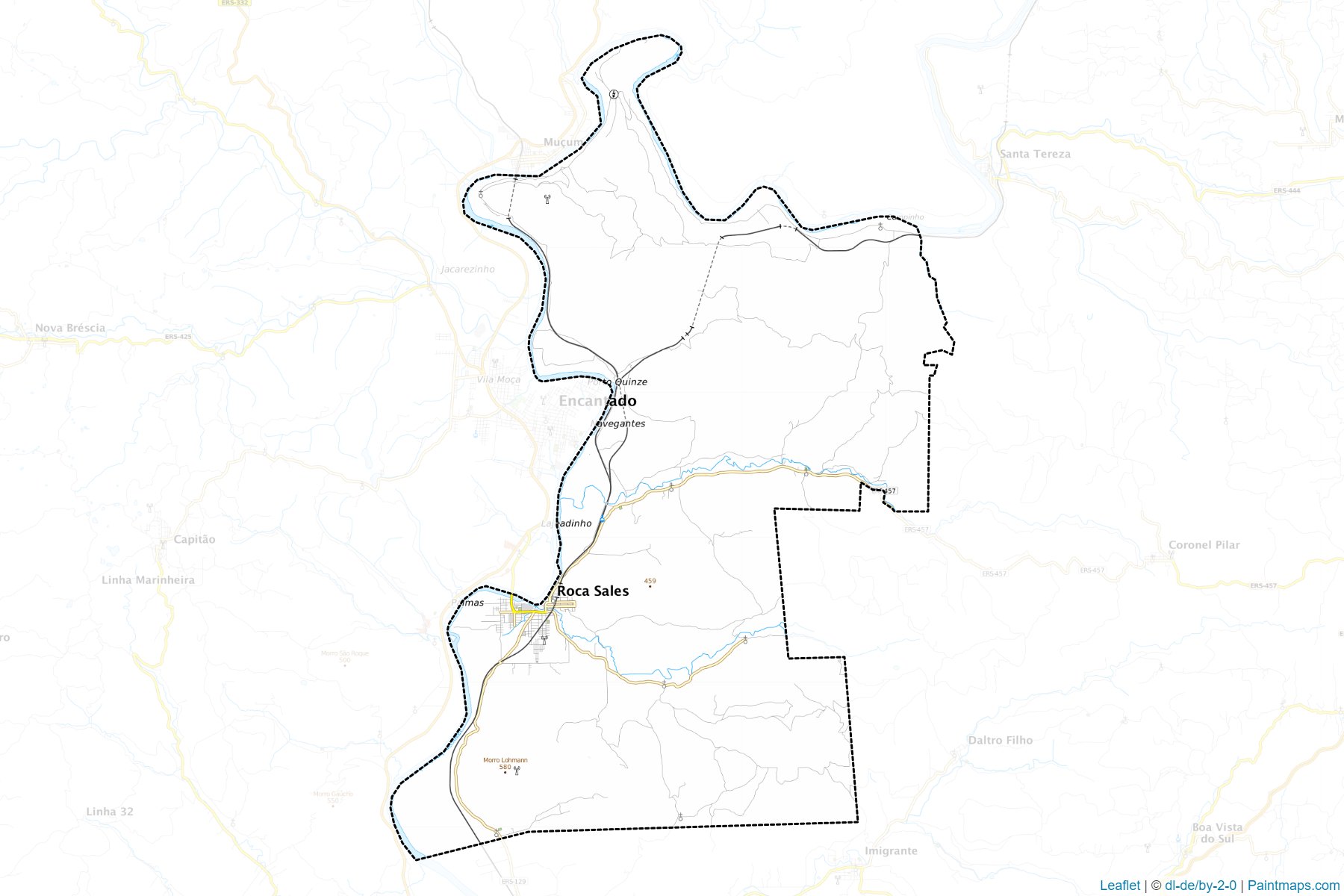 Roca Sales (Rio Grande Do Sul) Map Cropping Samples-1