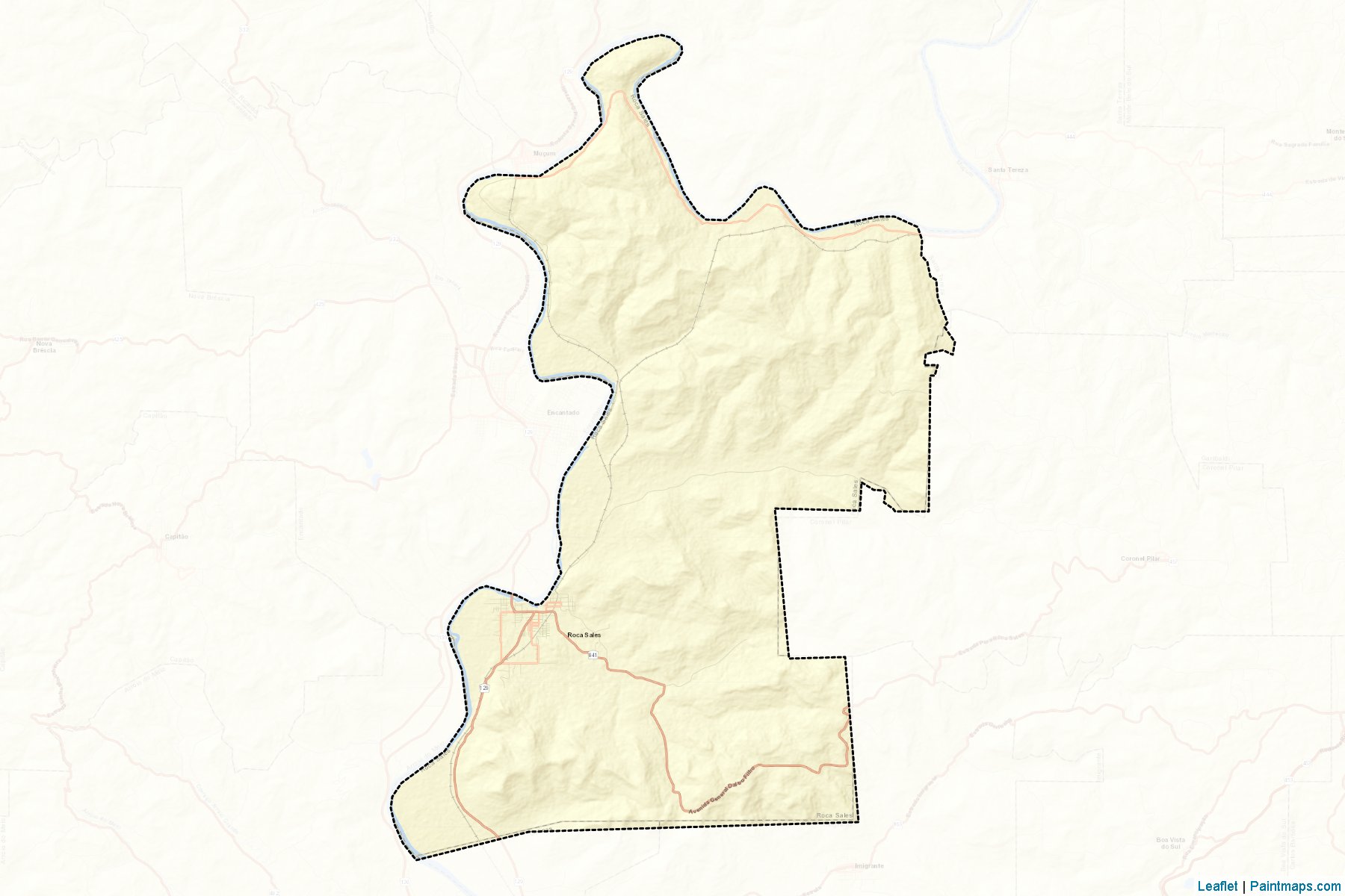 Roca Sales (Rio Grande Do Sul) Map Cropping Samples-2