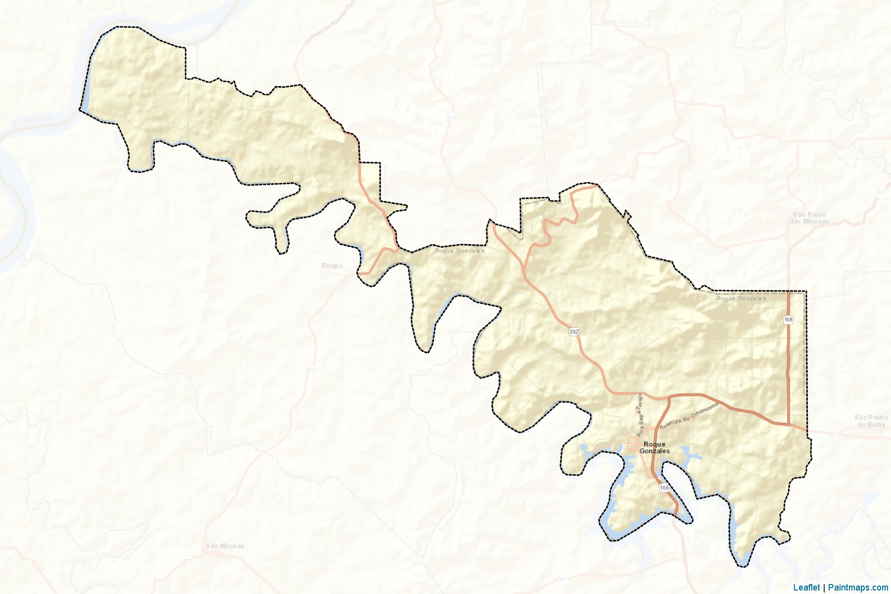 Roque Gonzales (Rio Grande Do Sul) Map Cropping Samples-2