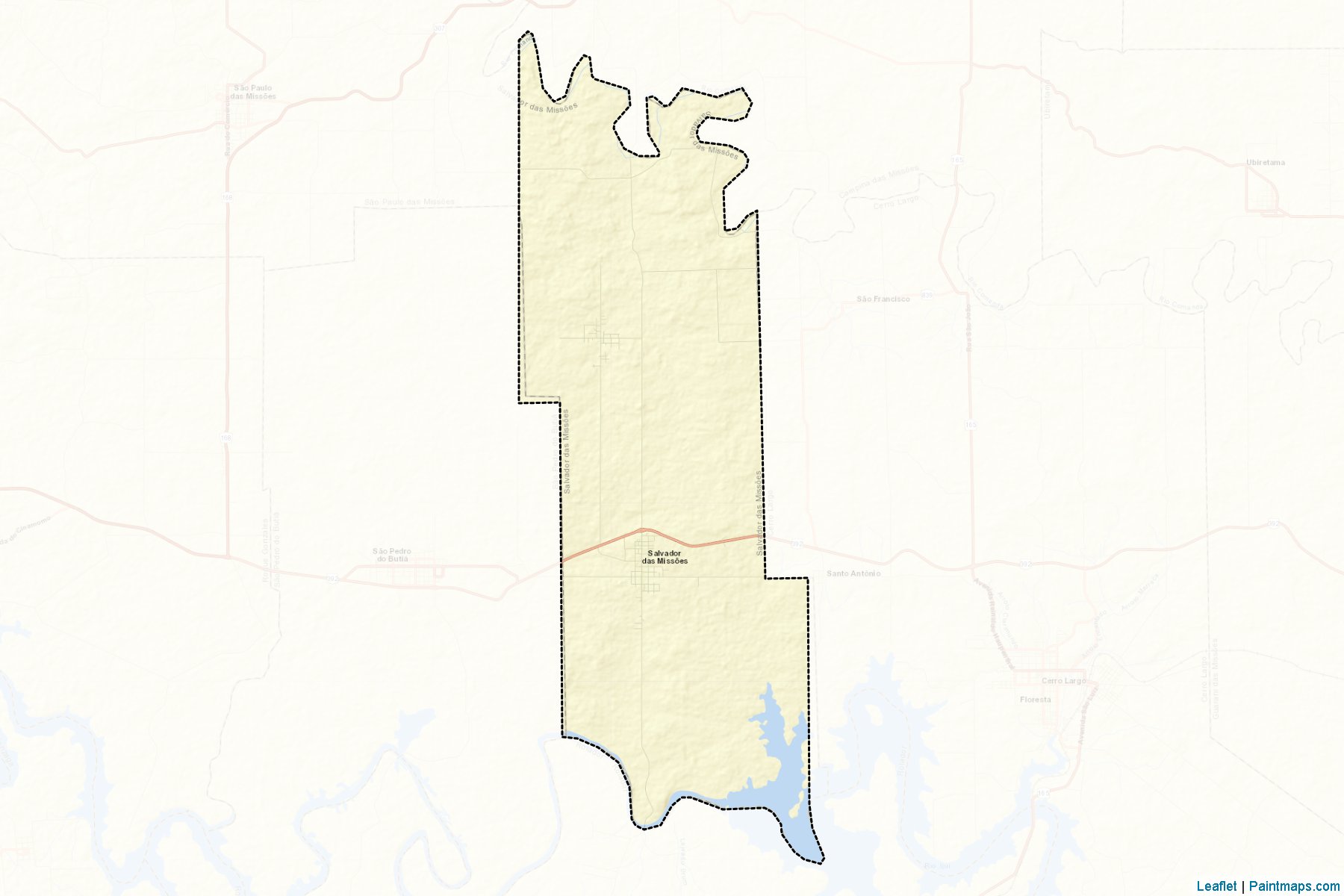 Salvador das Missoes (Rio Grande Do Sul) Map Cropping Samples-2