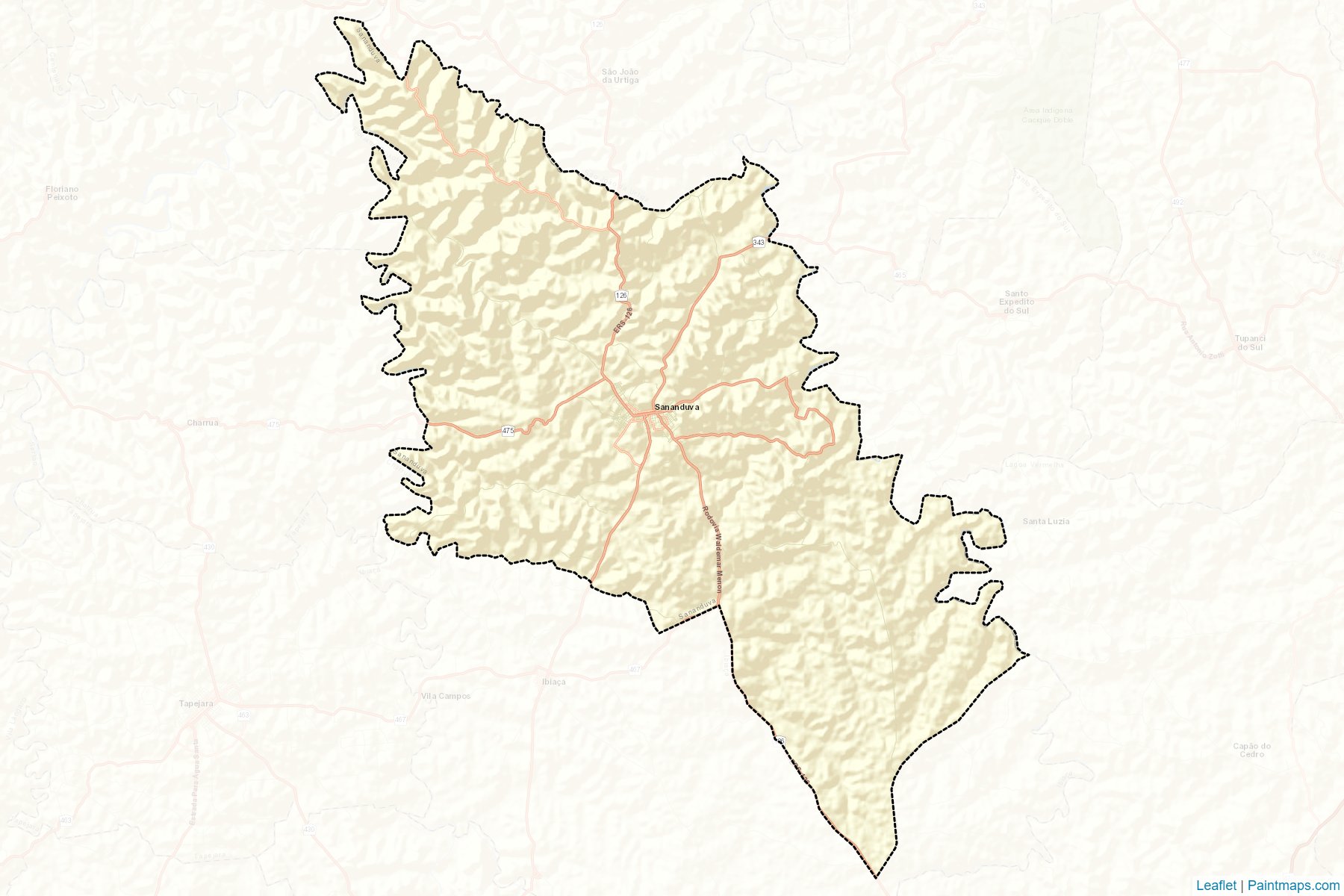 Sananduva (Rio Grande Do Sul) Map Cropping Samples-2