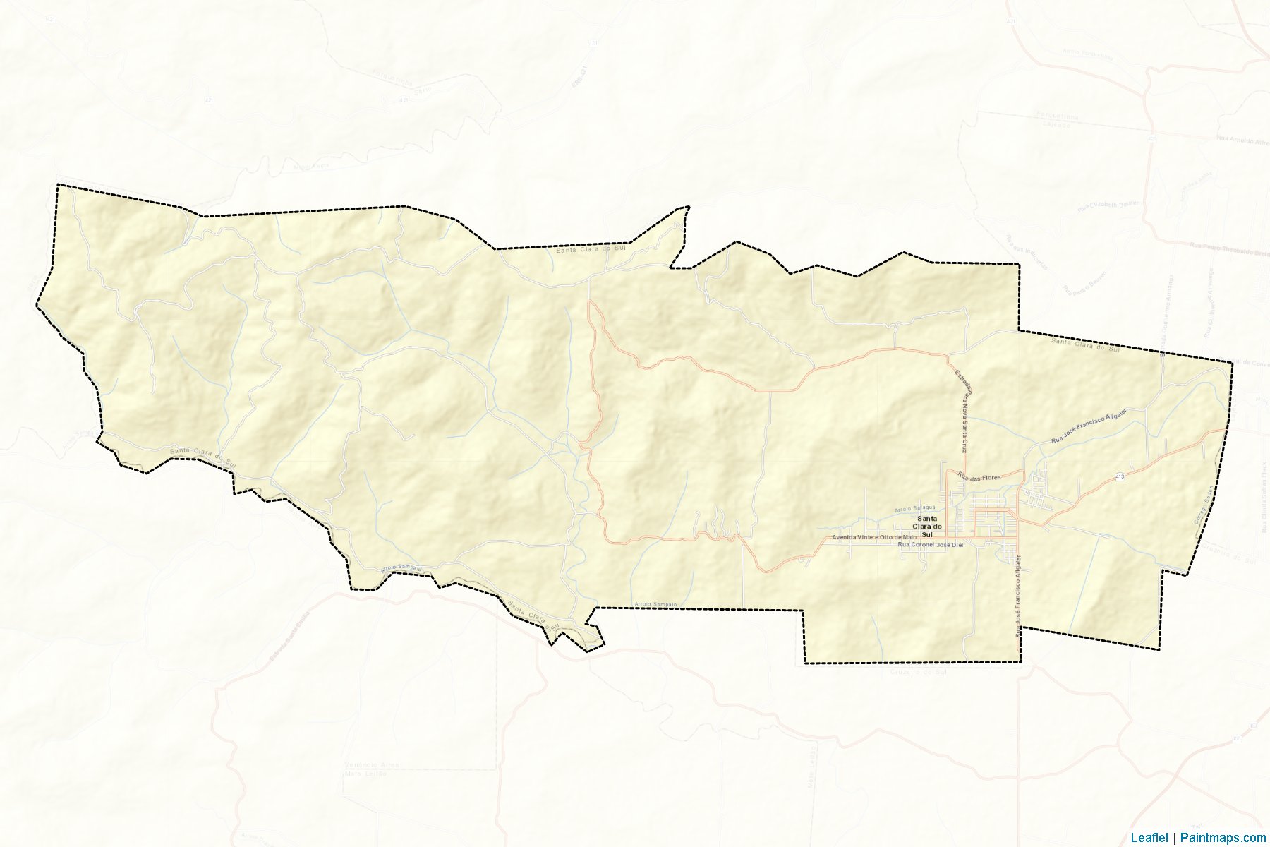 Santa Clara do Sul (Rio Grande Do Sul) Map Cropping Samples-2