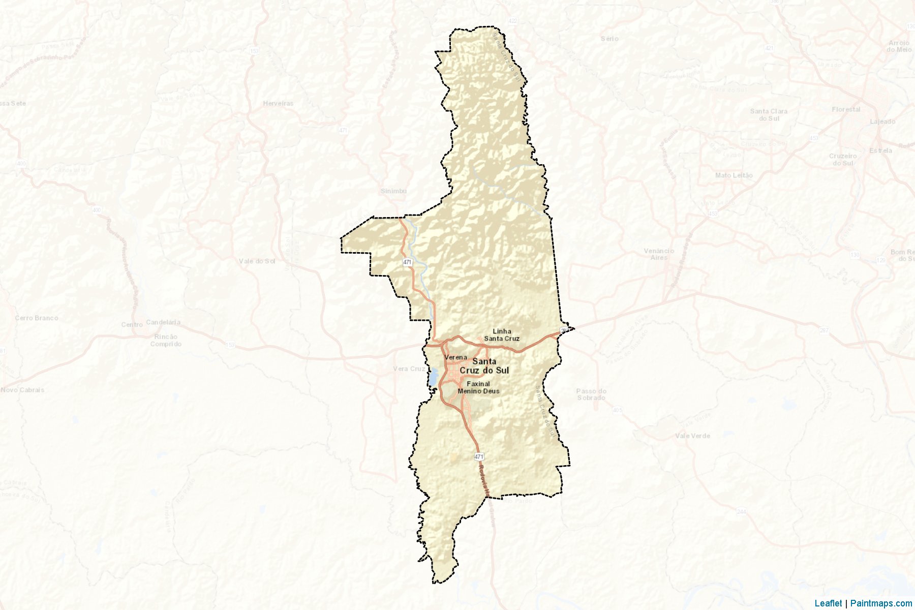 Santa Cruz do Sul (Rio Grande Do Sul) Map Cropping Samples-2