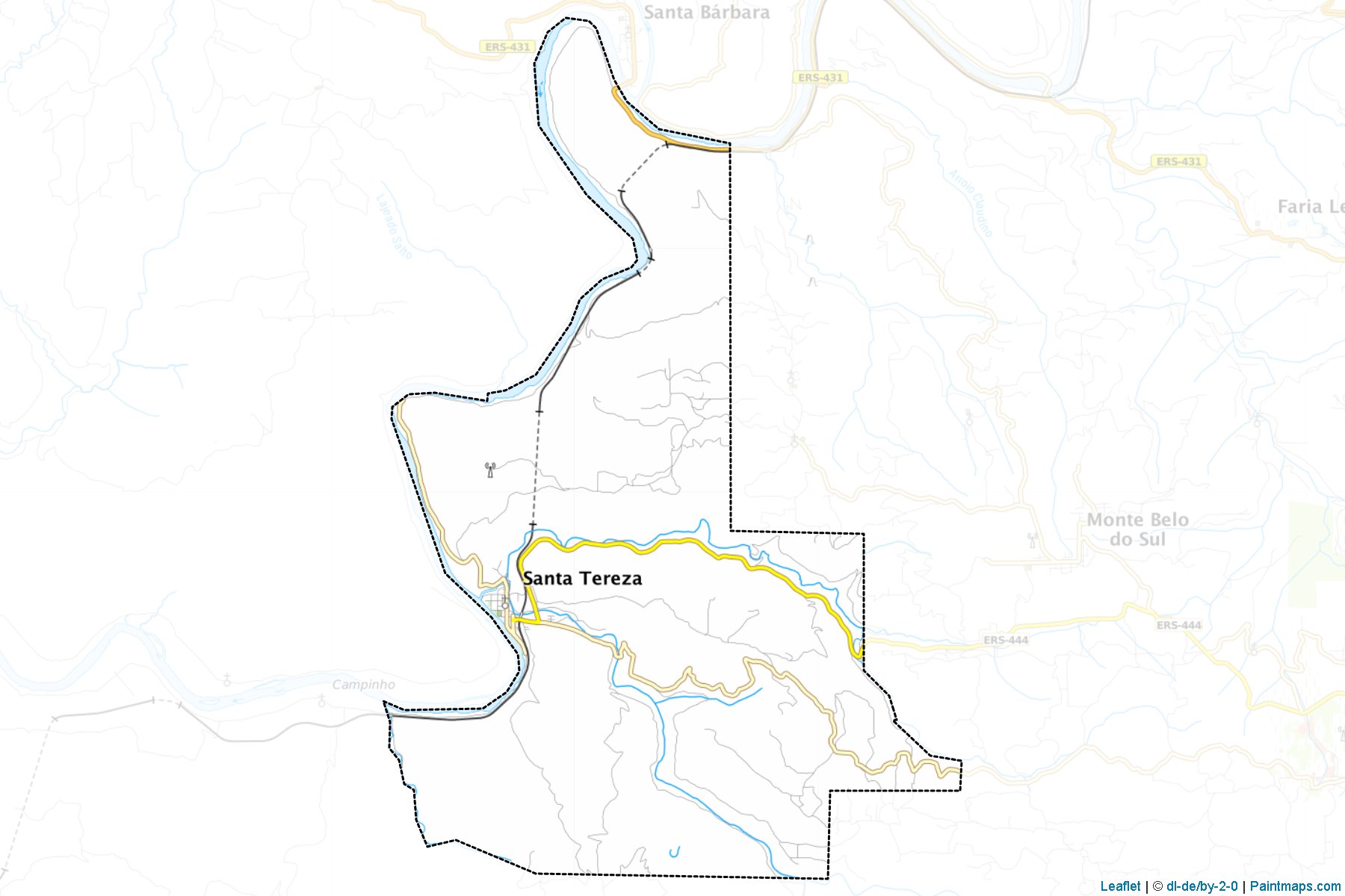 Muestras de recorte de mapas Santa Tereza (Rio Grande Do Sul)-1