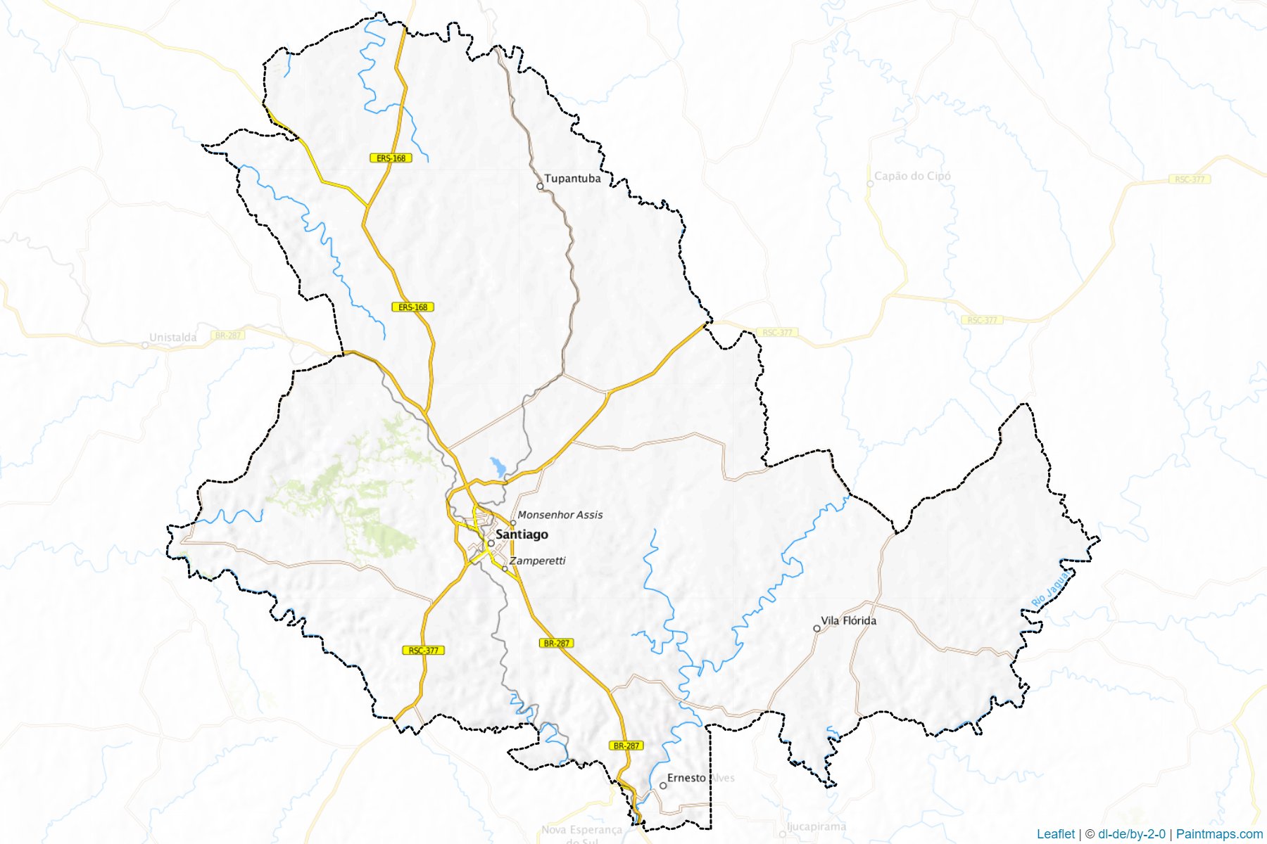 Santiago (Rio Grande Do Sul) Map Cropping Samples-1