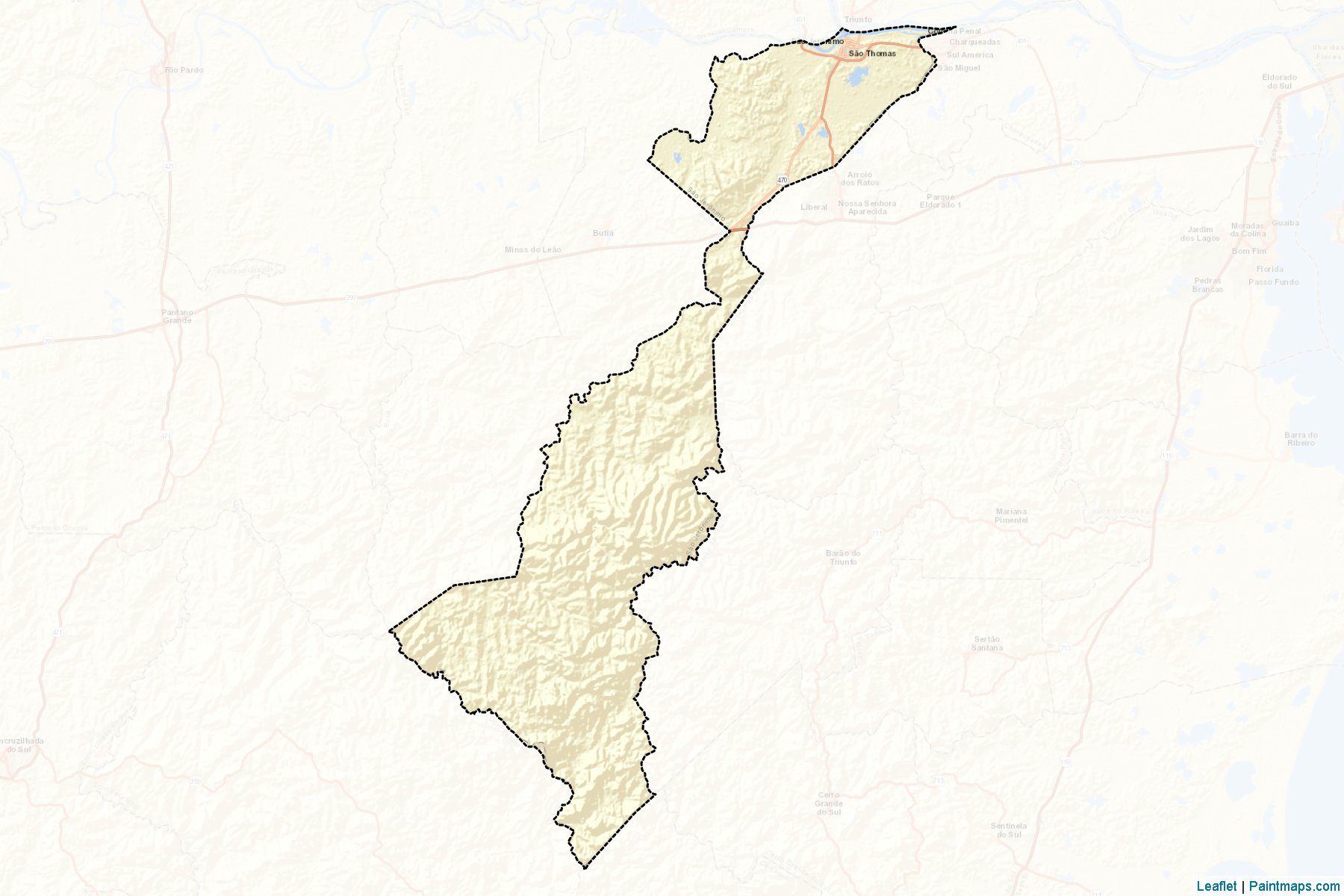 Sao Jeronimo (Rio Grande Do Sul) Map Cropping Samples-2