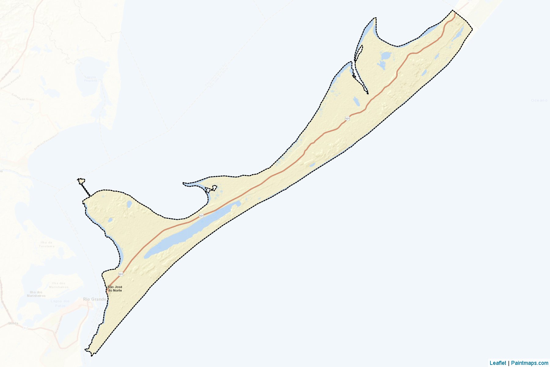 Sao Jose do Norte (Rio Grande Do Sul) Map Cropping Samples-2