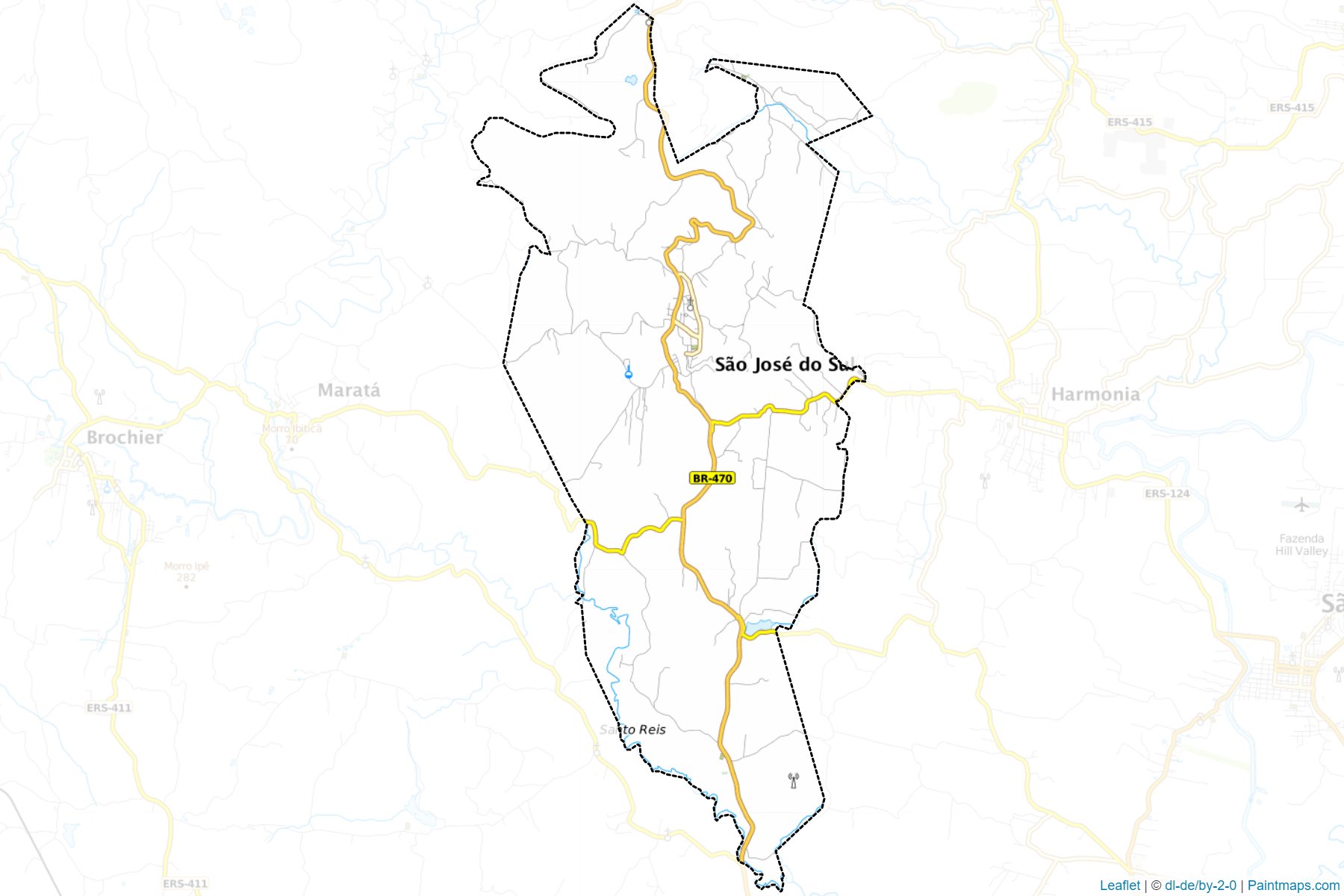 Sao Jose do Sul (Rio Grande Do Sul) Map Cropping Samples-1