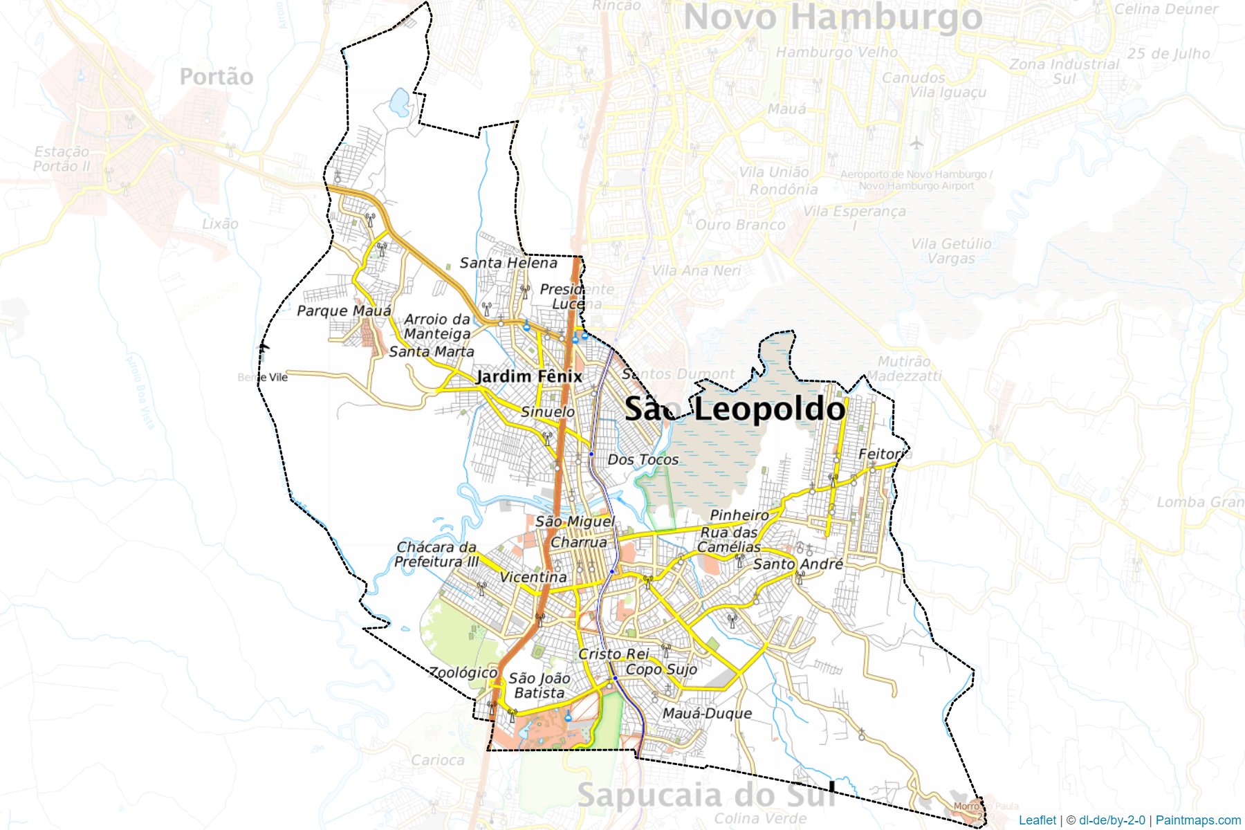 Sao Leopoldo (Rio Grande Do Sul) Map Cropping Samples-1