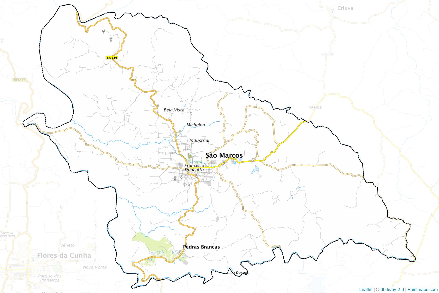 Sao Marcos (Rio Grande Do Sul) Map Cropping Samples-1