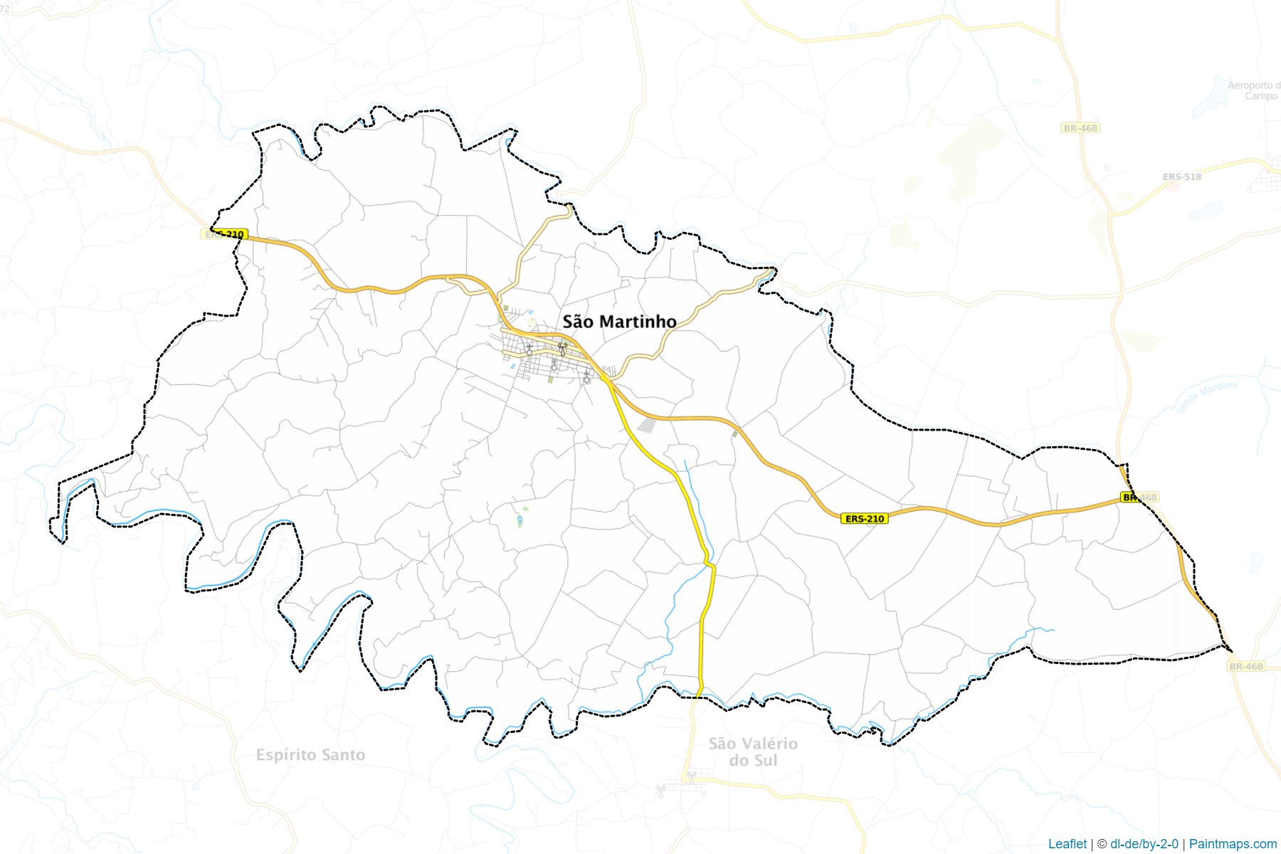 Muestras de recorte de mapas Sao Martinho (Rio Grande Do Sul)-1