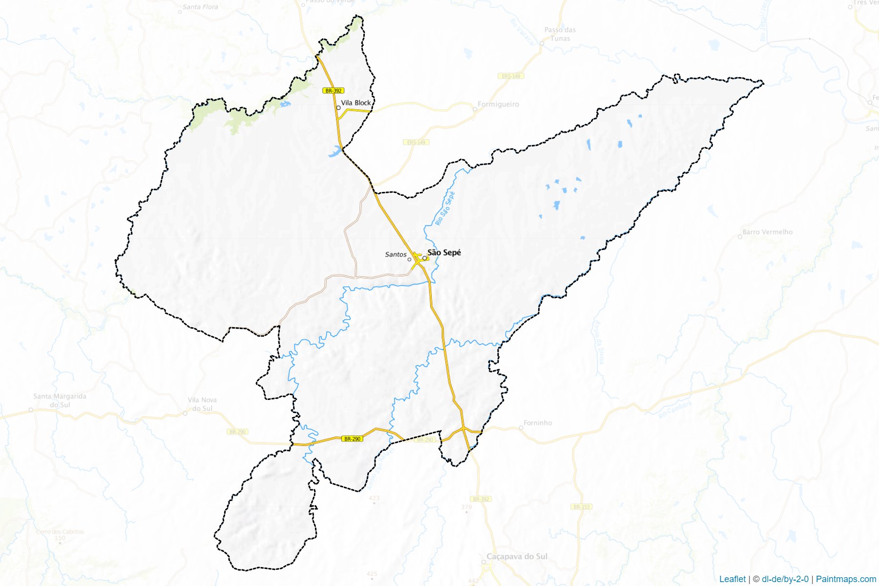 Sao Sepe (Rio Grande Do Sul) Map Cropping Samples-1