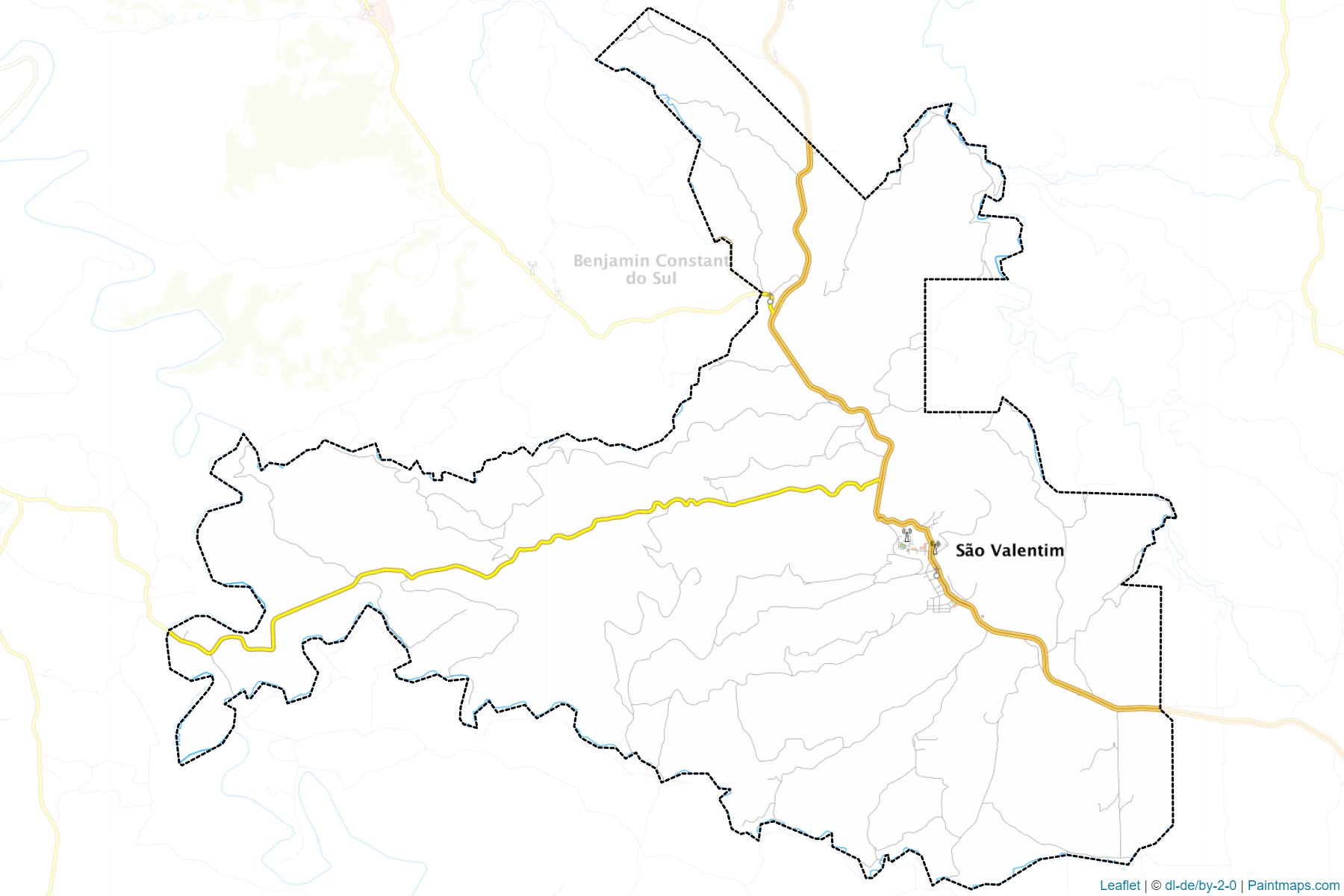 Muestras de recorte de mapas Sao Valentim (Rio Grande Do Sul)-1