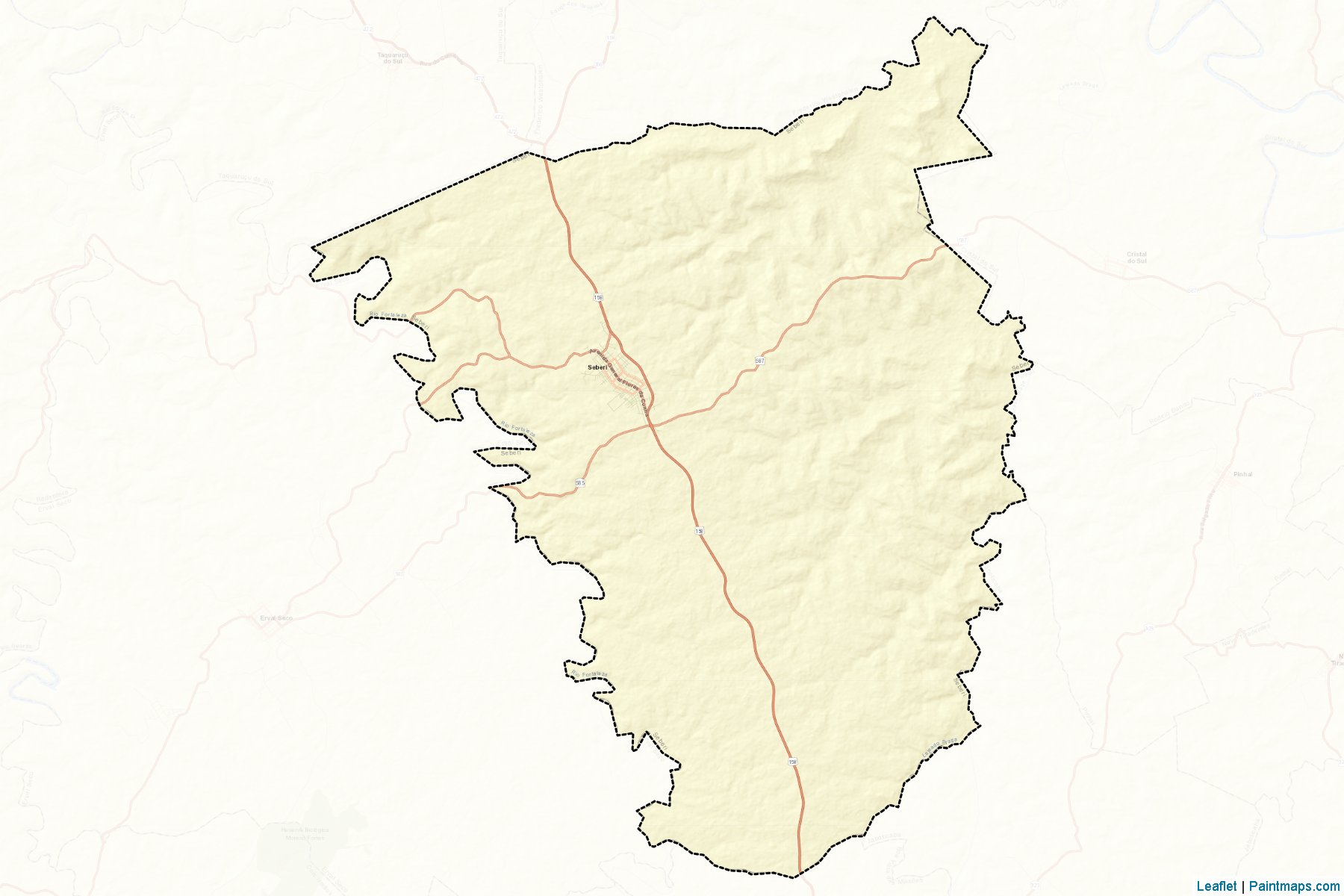 Muestras de recorte de mapas Seberi (Rio Grande Do Sul)-2