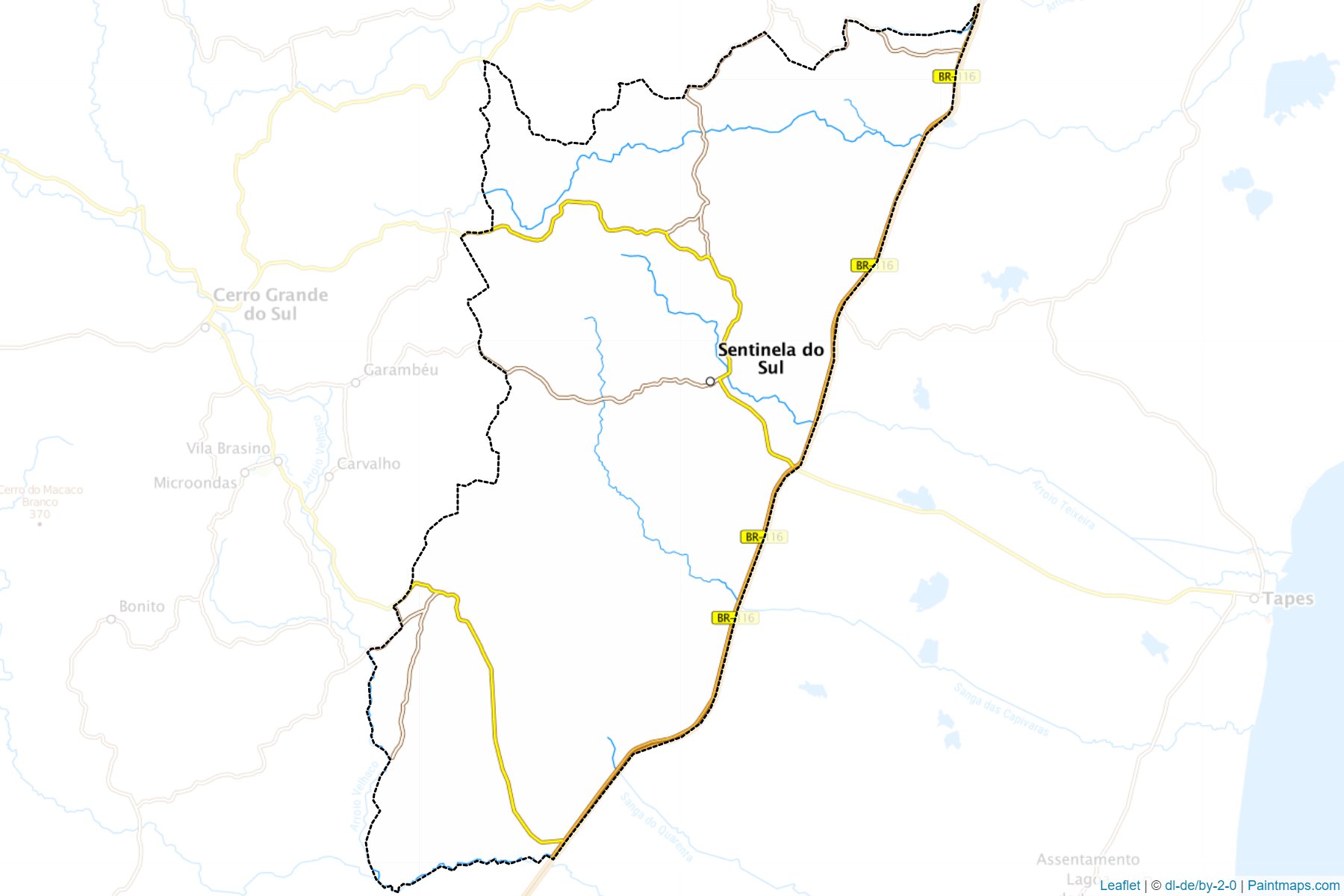 Sentinela do Sul (Rio Grande Do Sul) Map Cropping Samples-1