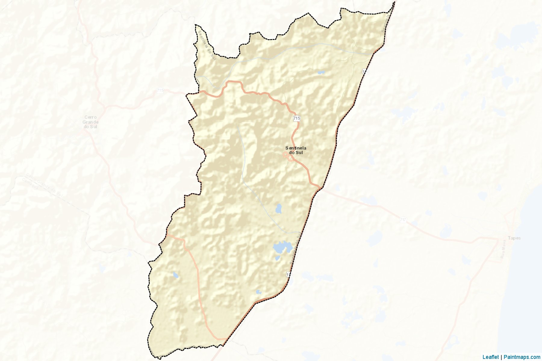 Sentinela do Sul (Rio Grande Do Sul) Map Cropping Samples-2