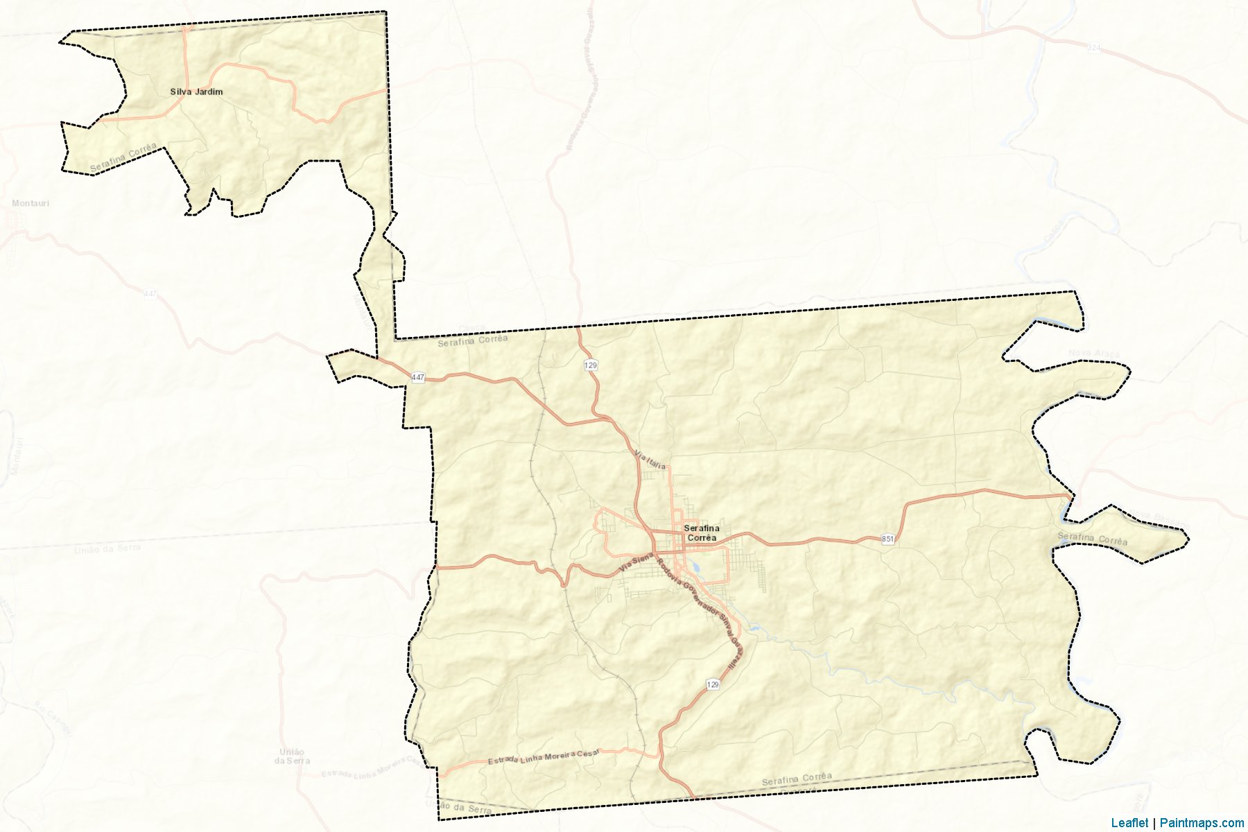 Muestras de recorte de mapas Serafina Correa (Rio Grande Do Sul)-2