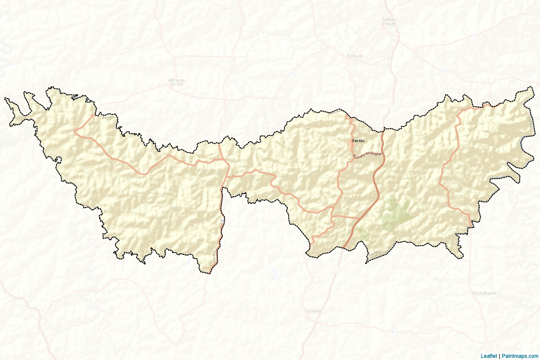 Muestras de recorte de mapas Sertao (Rio Grande Do Sul)-2