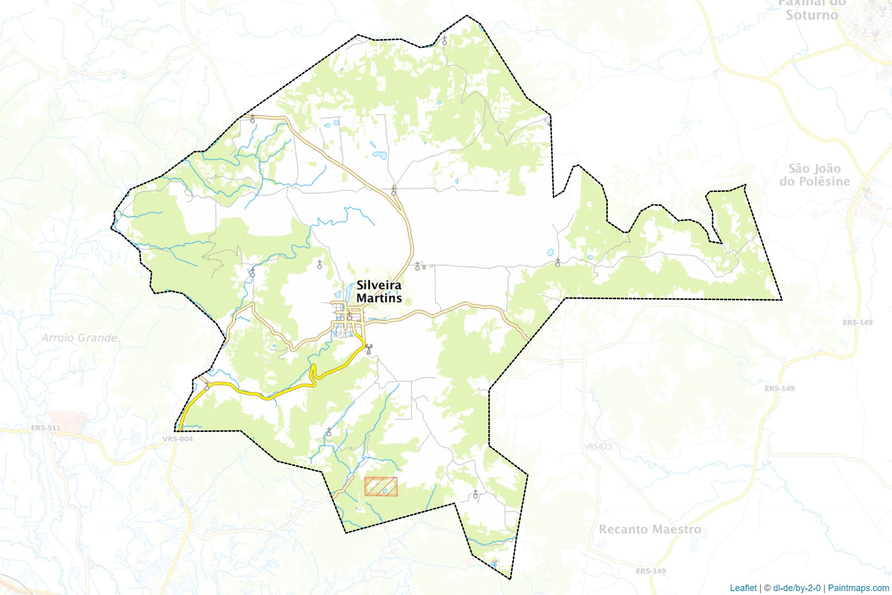 Muestras de recorte de mapas Silveira Martins (Rio Grande Do Sul)-1