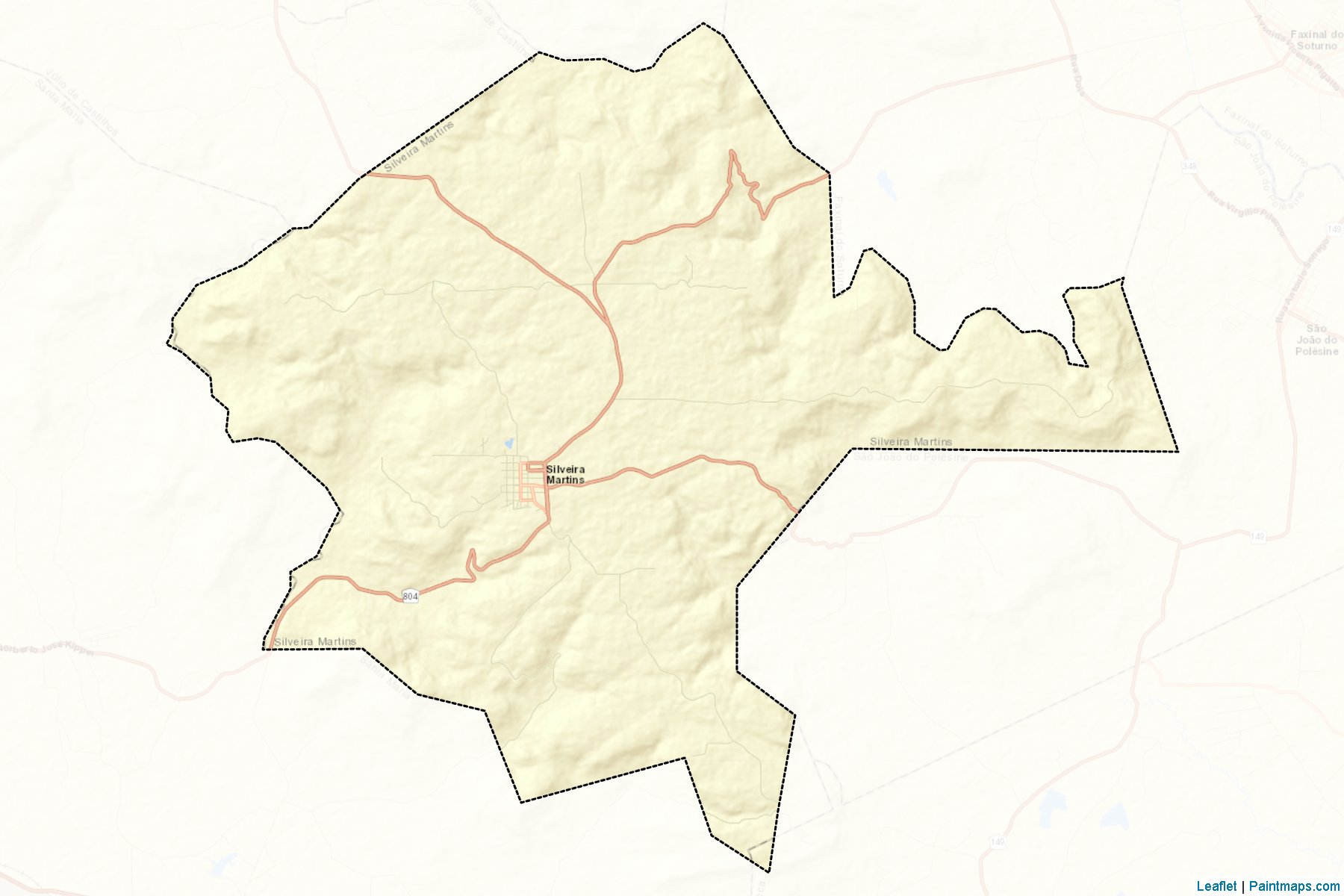 Muestras de recorte de mapas Silveira Martins (Rio Grande Do Sul)-2