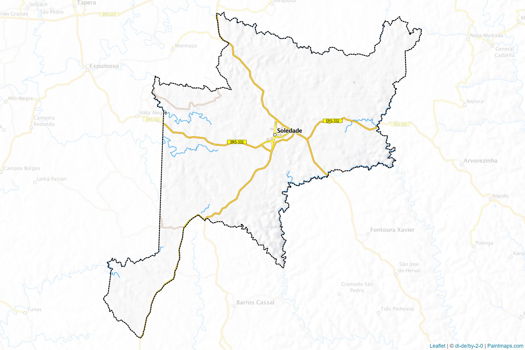 Muestras de recorte de mapas Soledade (Rio Grande Do Sul)-1