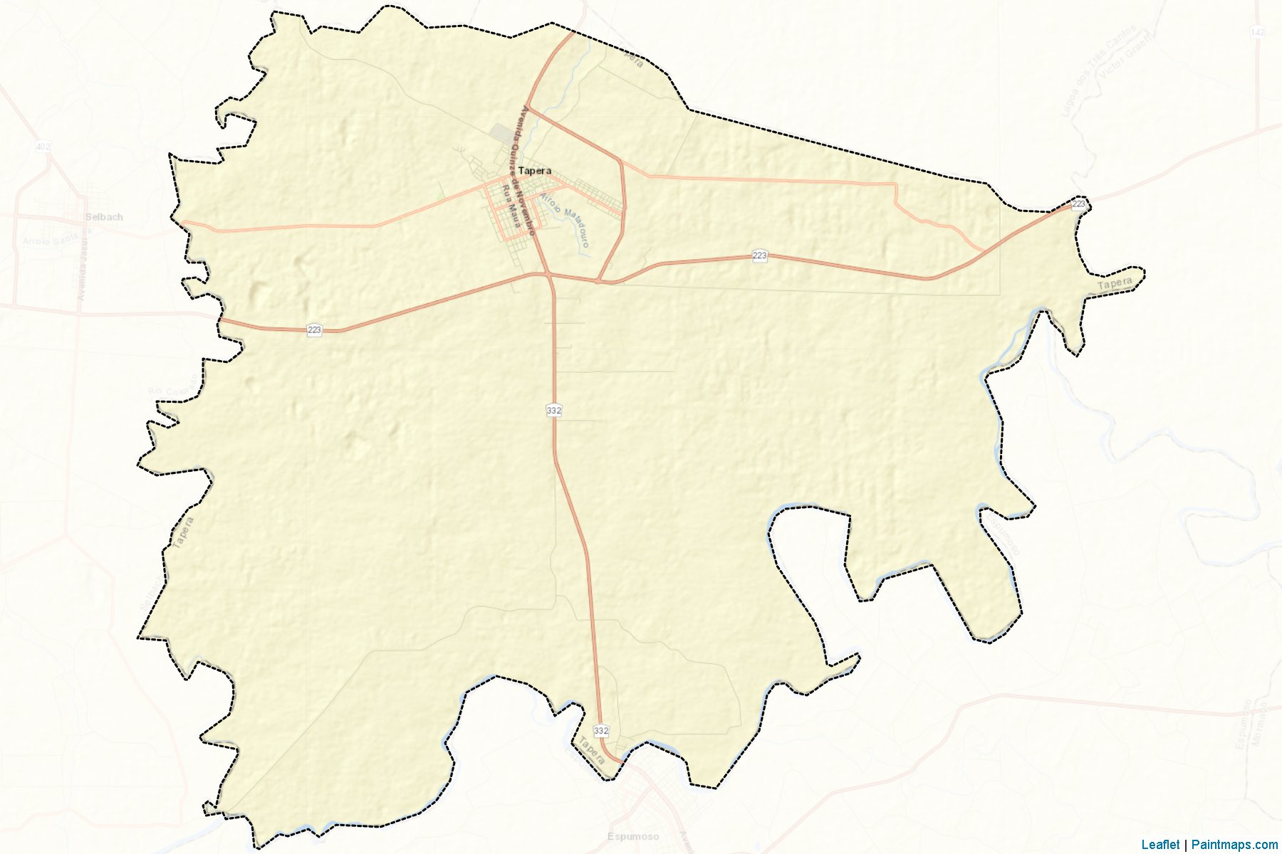 Muestras de recorte de mapas Tapera (Rio Grande Do Sul)-2