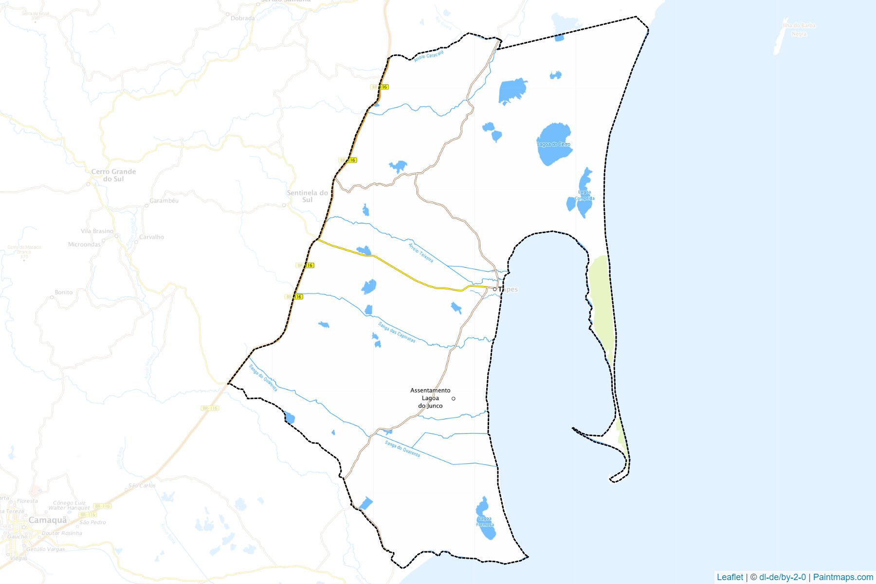 Muestras de recorte de mapas Tapes (Rio Grande Do Sul)-1