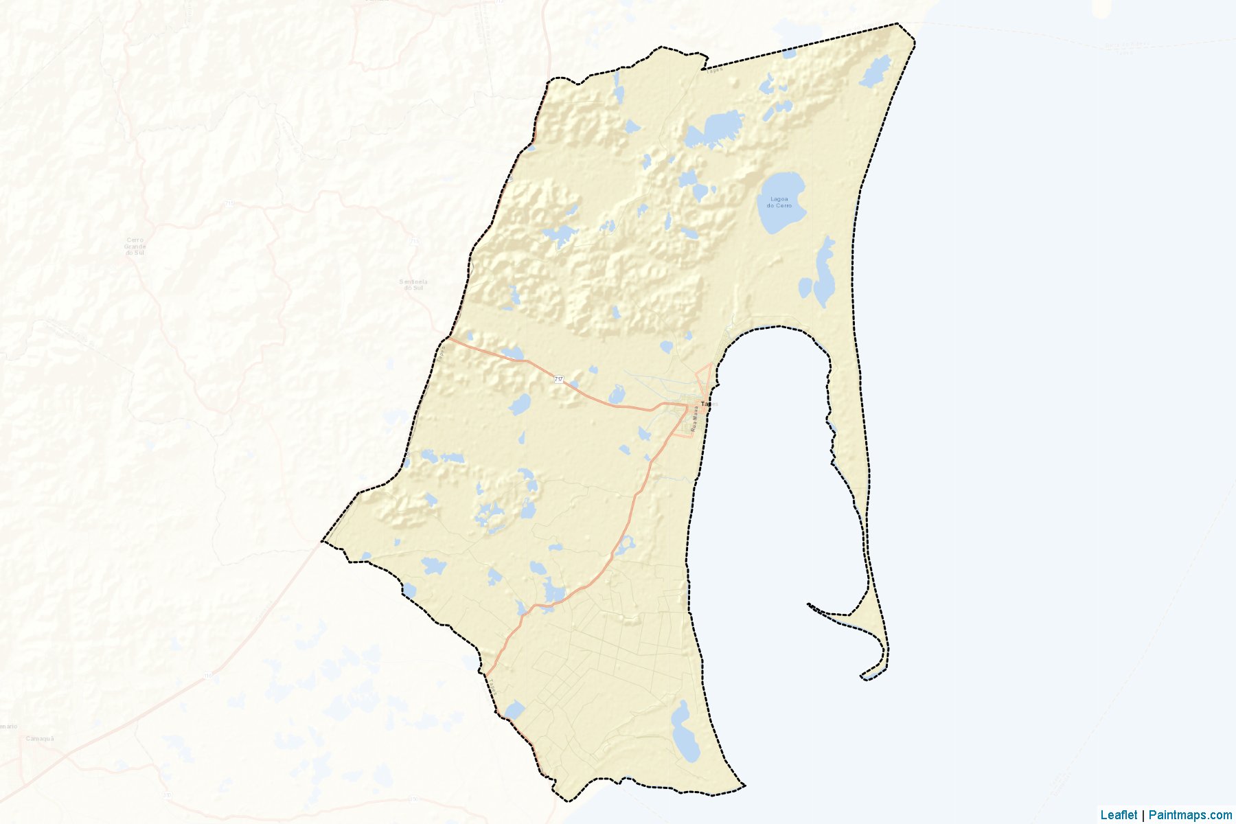 Muestras de recorte de mapas Tapes (Rio Grande Do Sul)-2