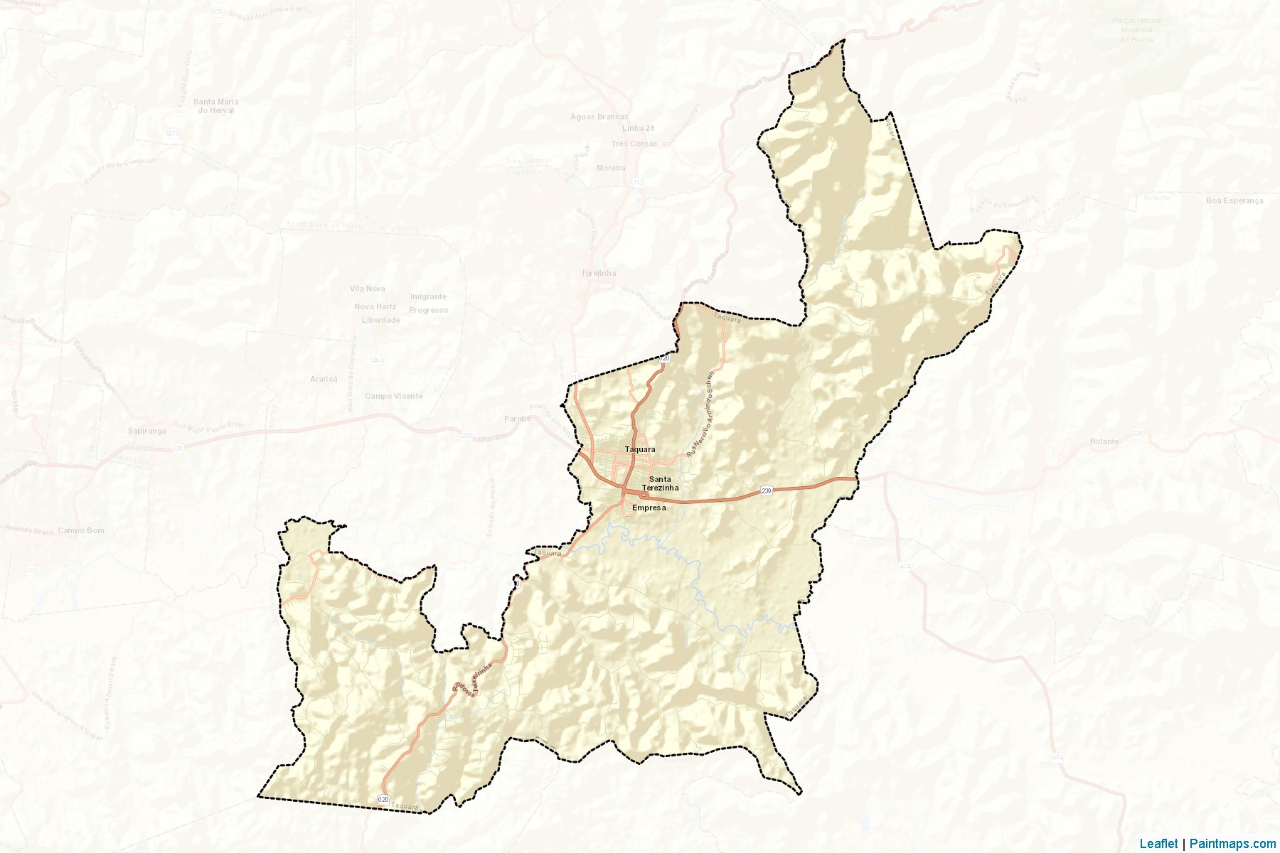 Taquara (Rio Grande Do Sul) Map Cropping Samples-2