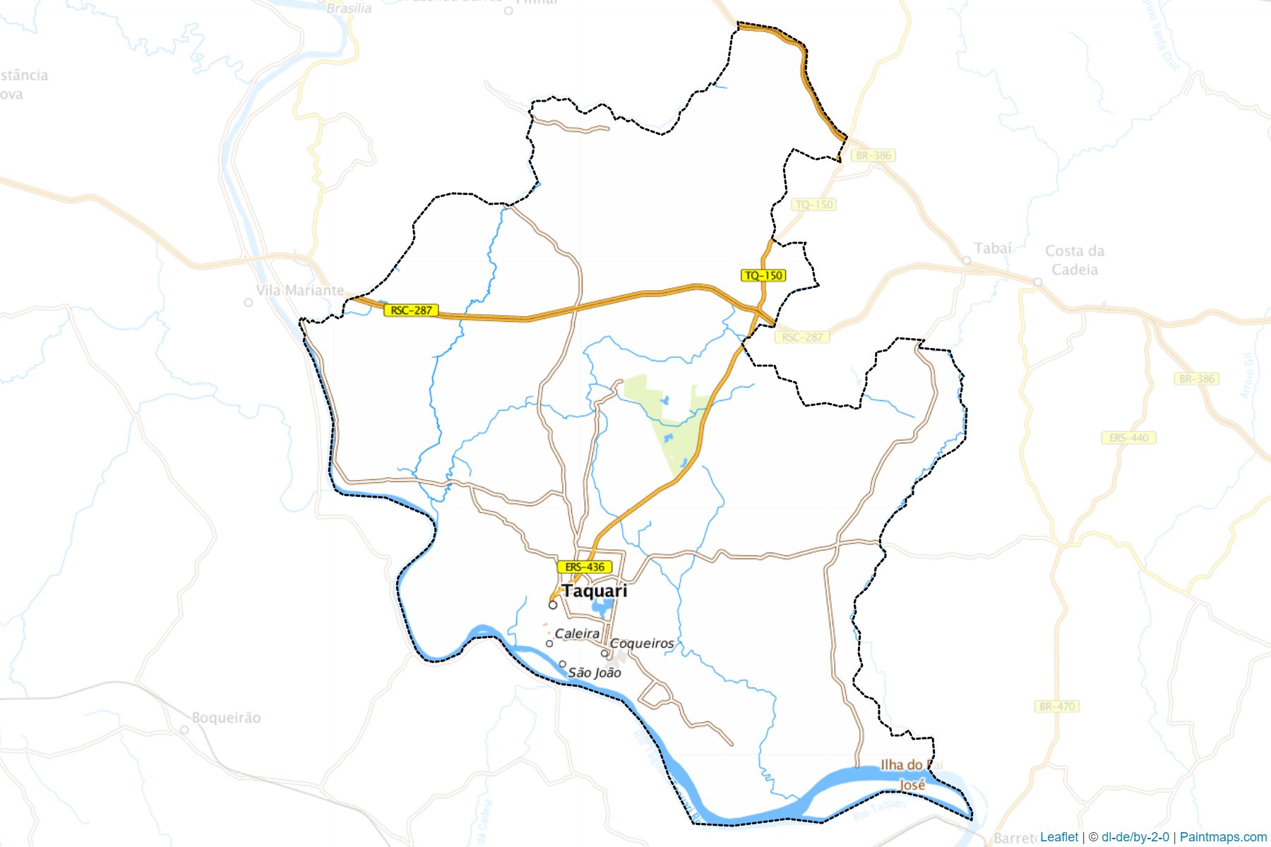 Taquari (Rio Grande Do Sul) Map Cropping Samples-1