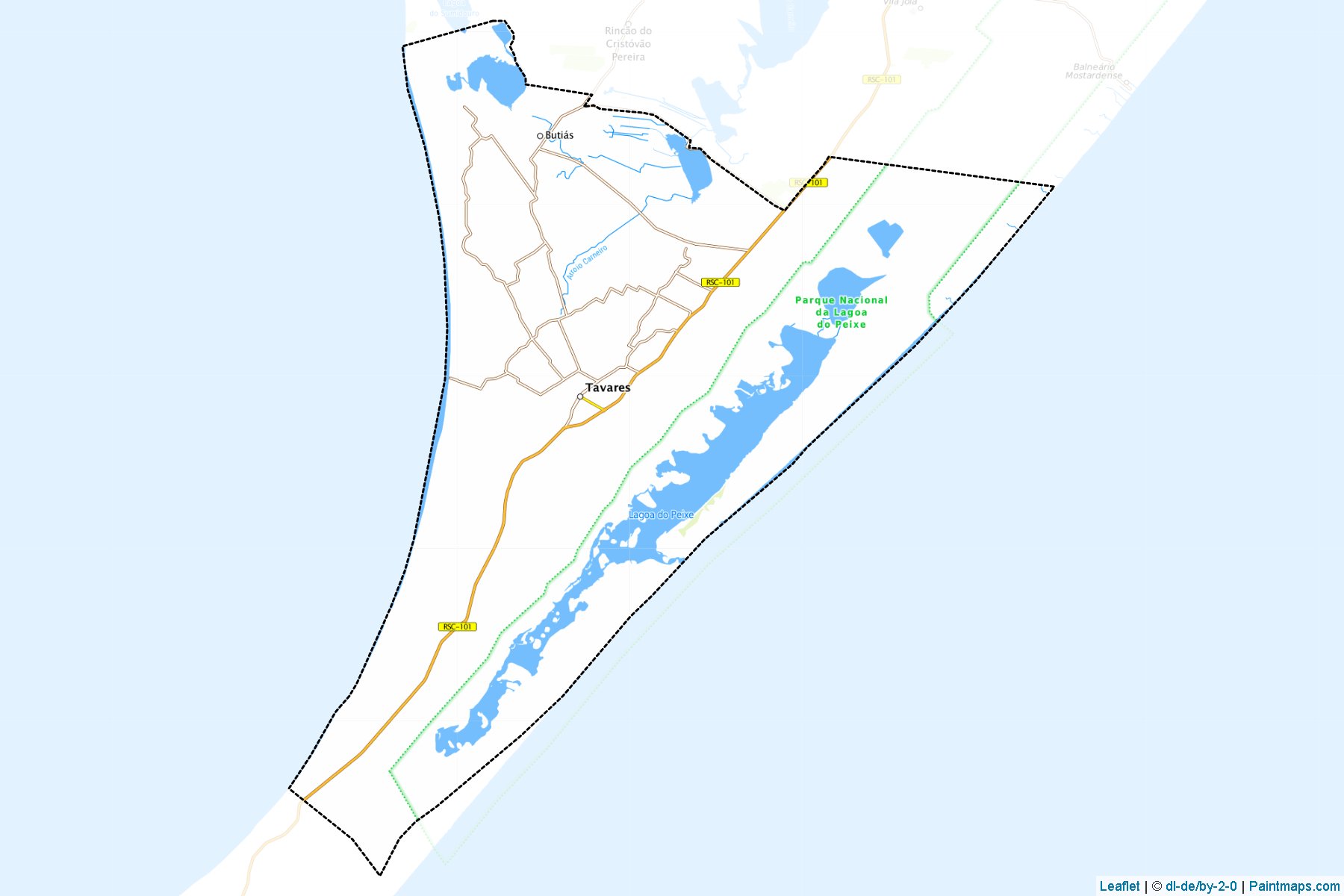 Tavares (Rio Grande Do Sul) Map Cropping Samples-1