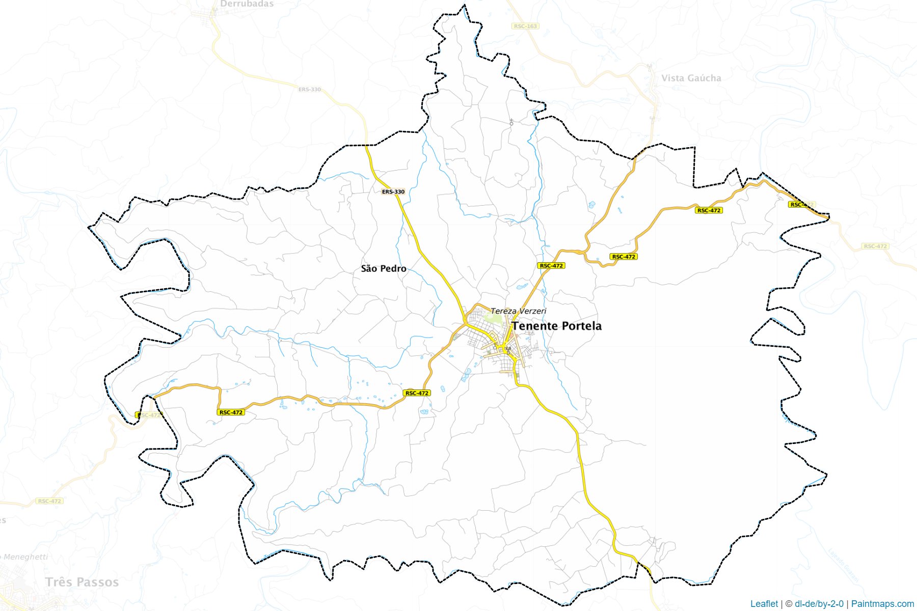 Tenente Portela (Rio Grande Do Sul) Map Cropping Samples-1