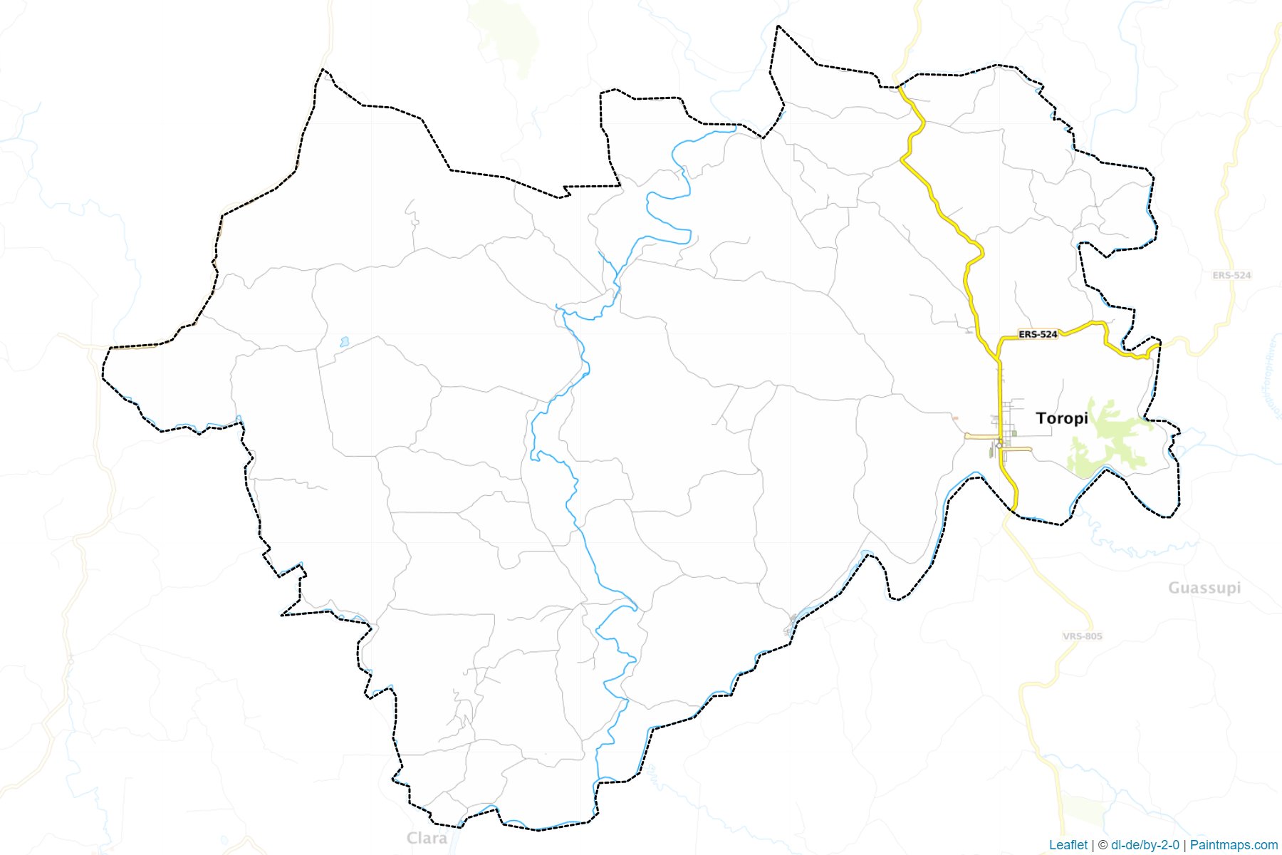 Toropi (Rio Grande Do Sul) Map Cropping Samples-1