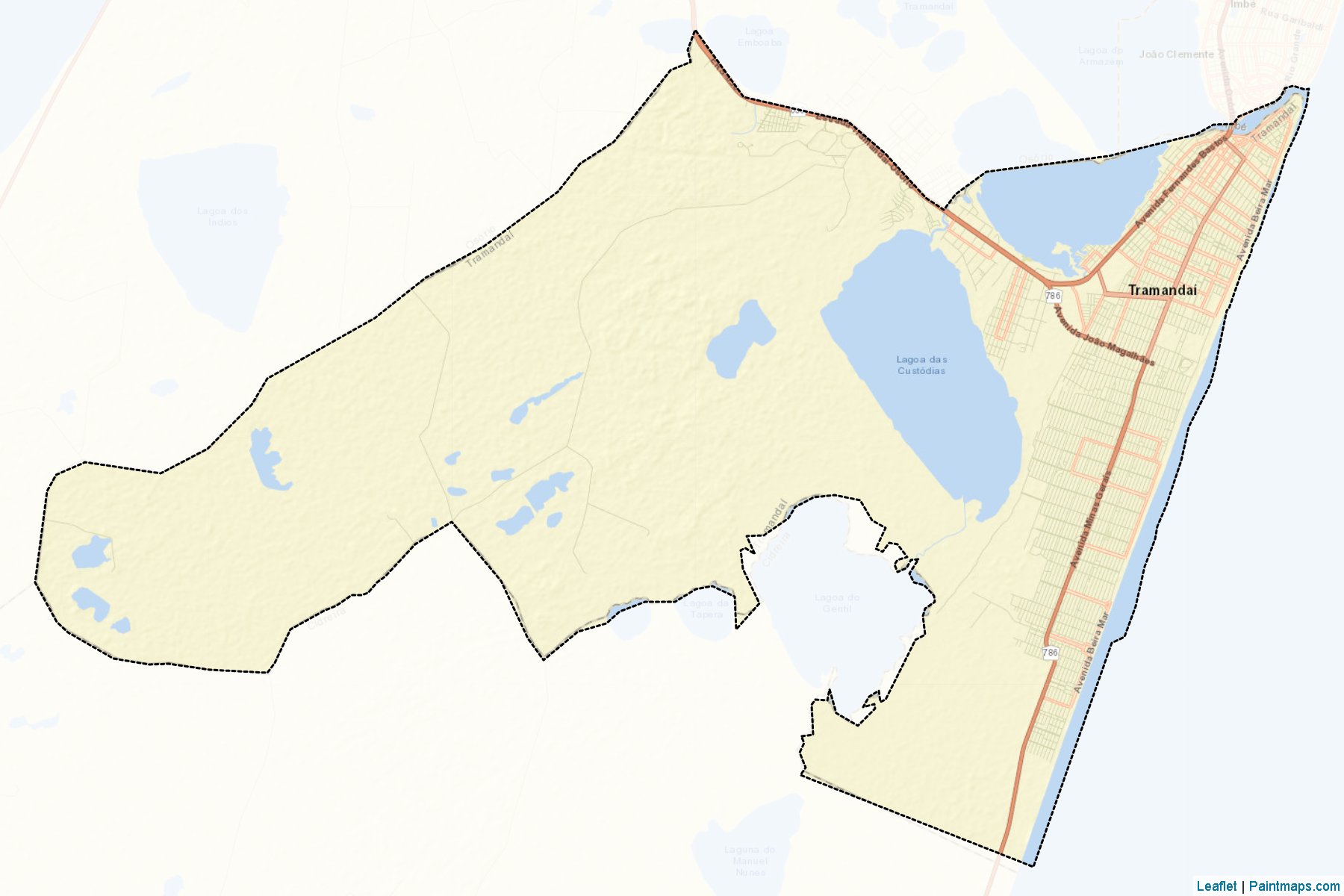 Muestras de recorte de mapas Tramandai (Rio Grande Do Sul)-2