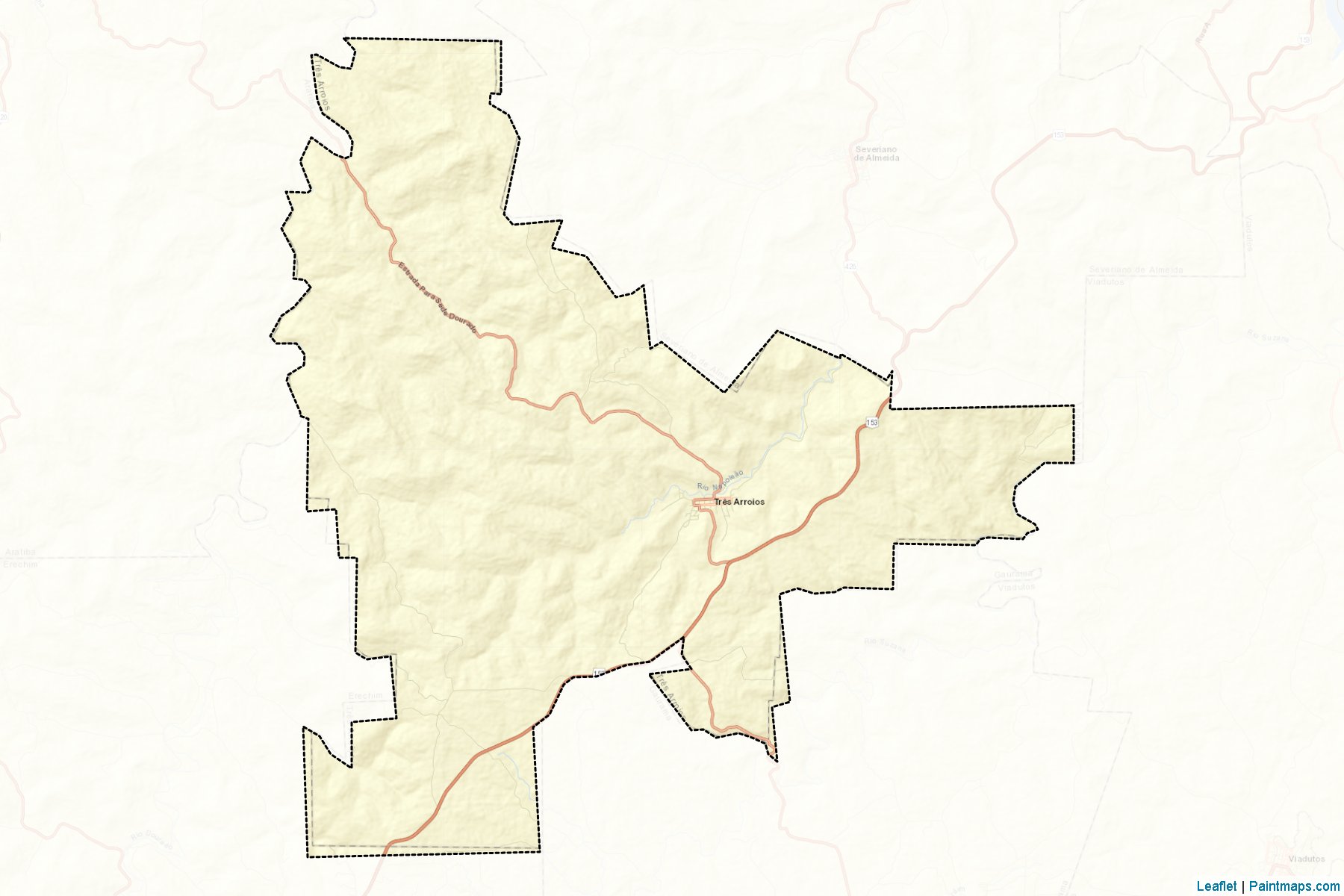 Muestras de recorte de mapas Tres Arroios (Rio Grande Do Sul)-2