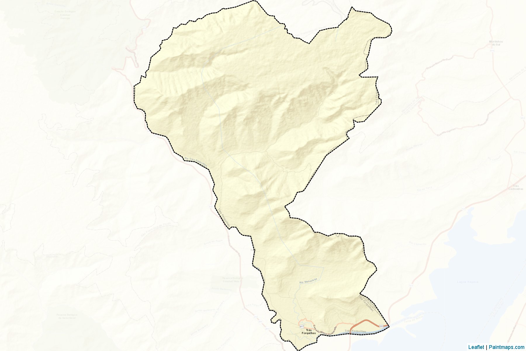 Tres Forquilhas (Rio Grande Do Sul) Map Cropping Samples-2