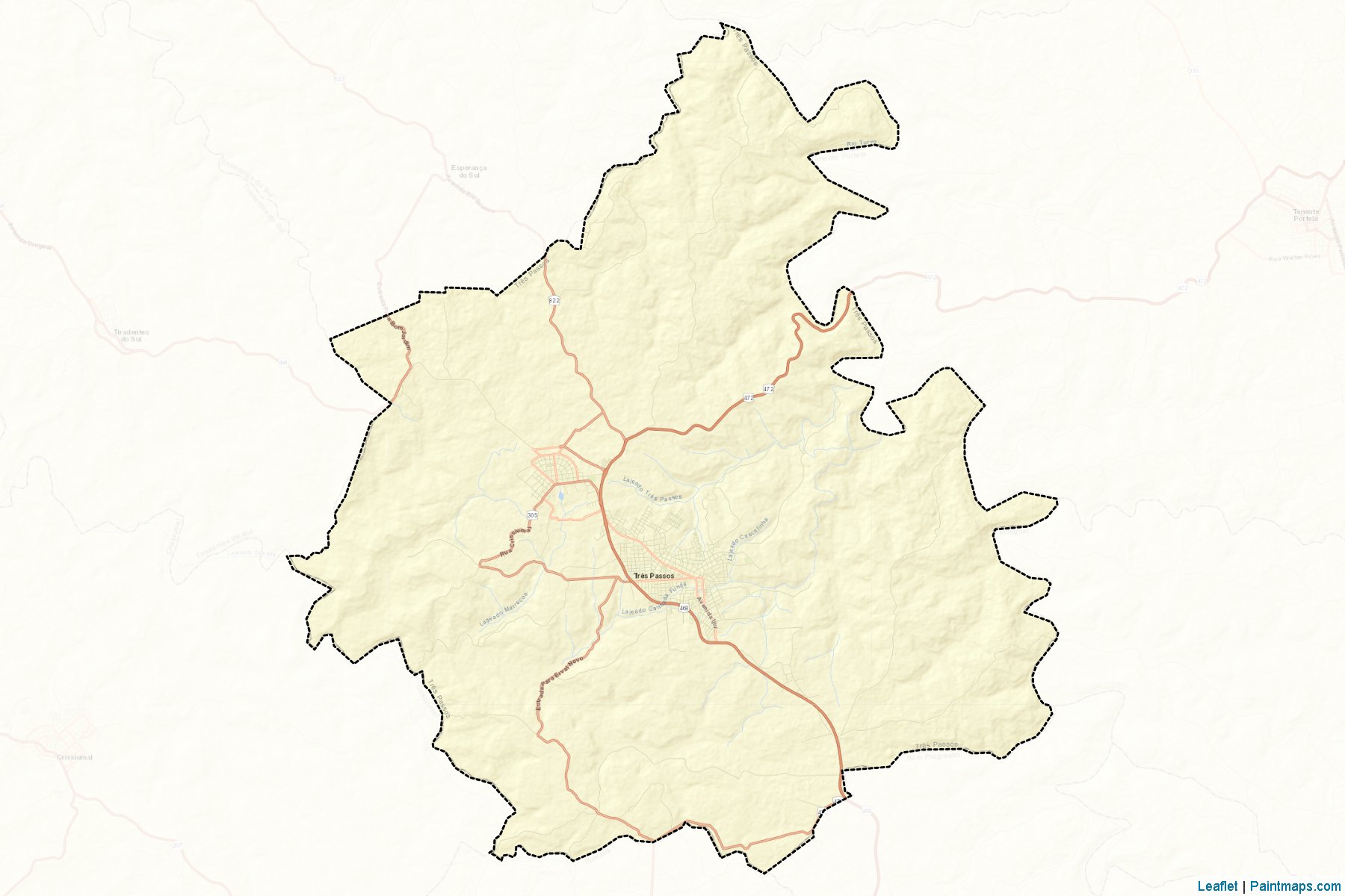 Tres Passos (Rio Grande Do Sul) Map Cropping Samples-2