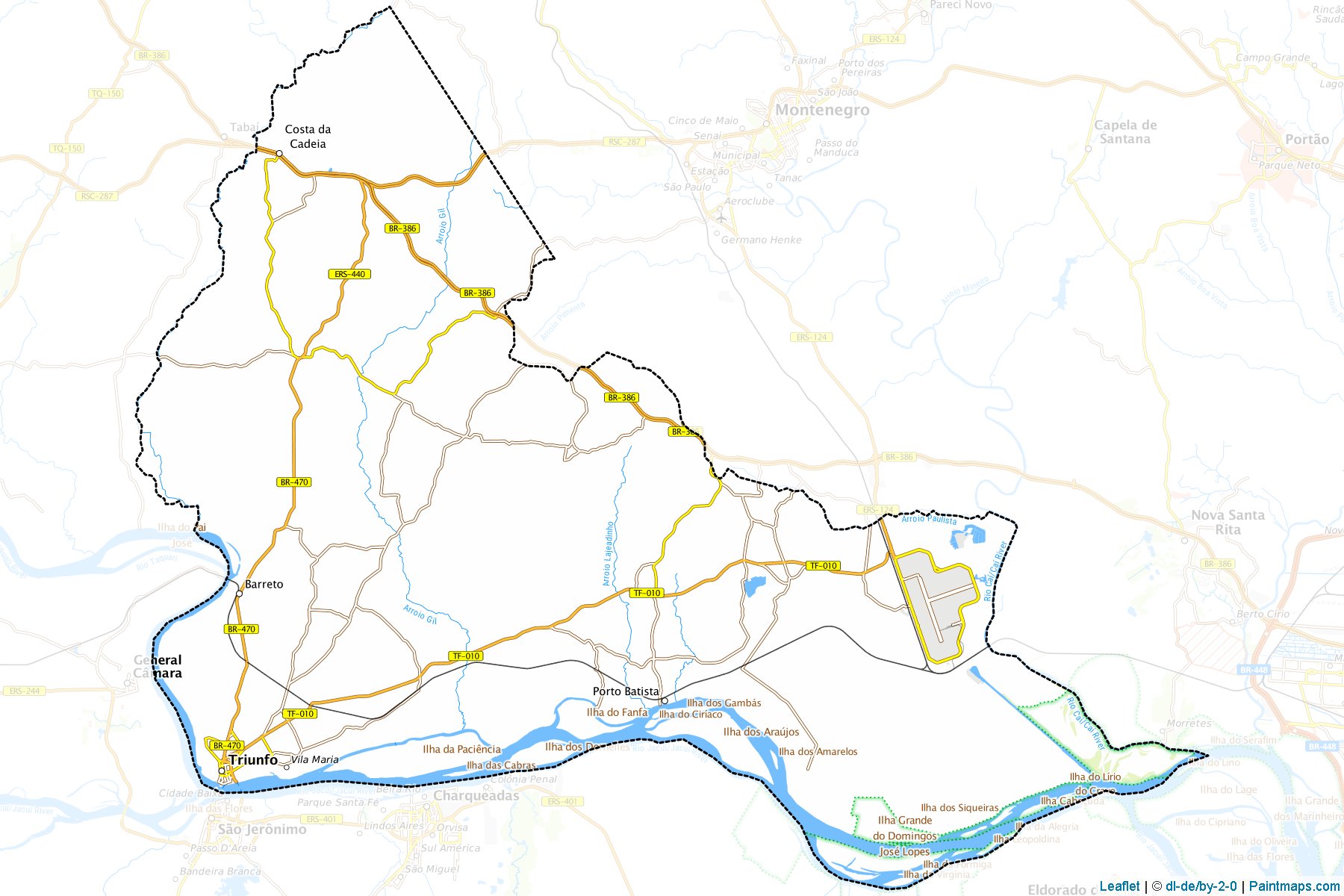 Triunfo (Rio Grande Do Sul) Map Cropping Samples-1