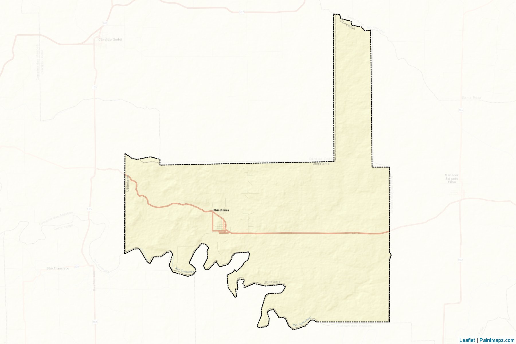 Ubiretama (Rio Grande Do Sul) Map Cropping Samples-2