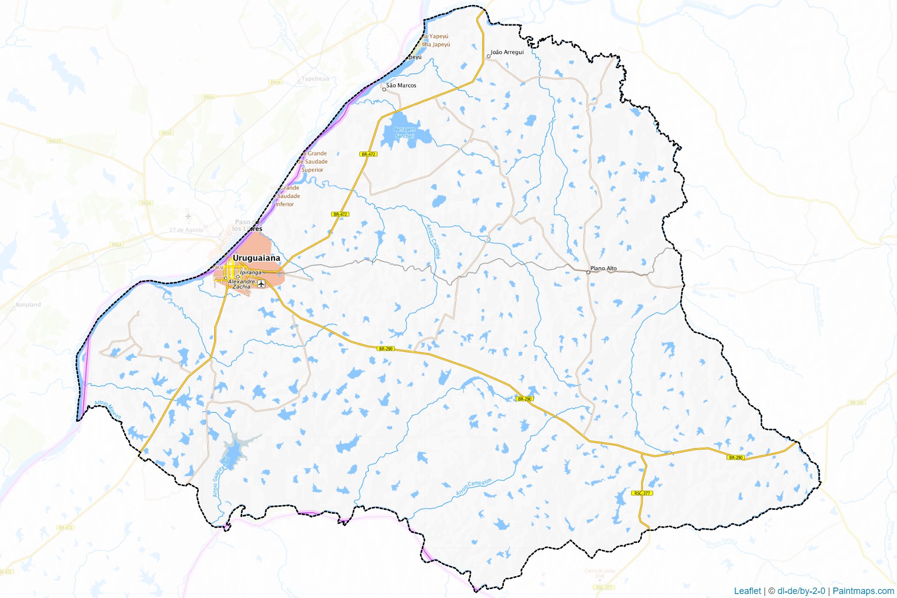 Uruguaiana (Rio Grande do Sul) Haritası Örnekleri-1