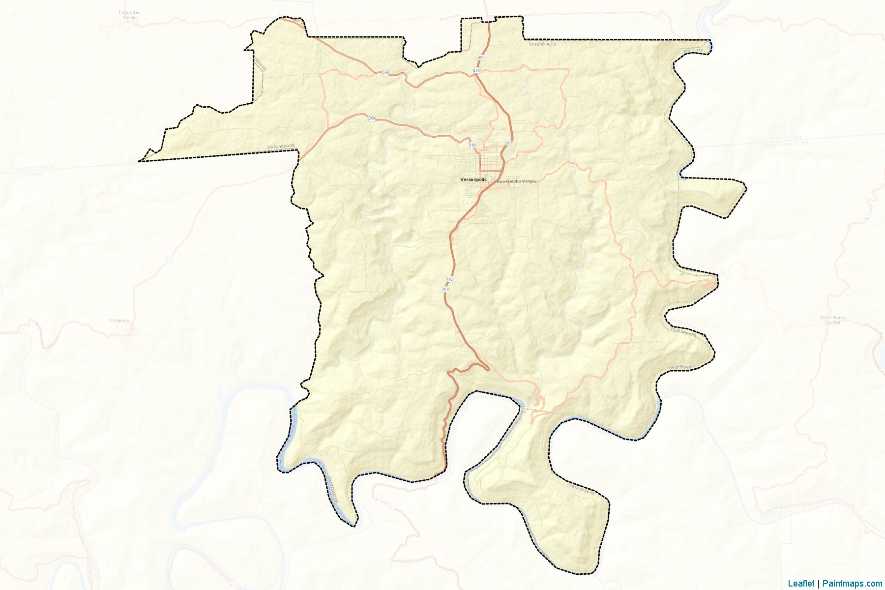 Veranopolis (Rio Grande Do Sul) Map Cropping Samples-2