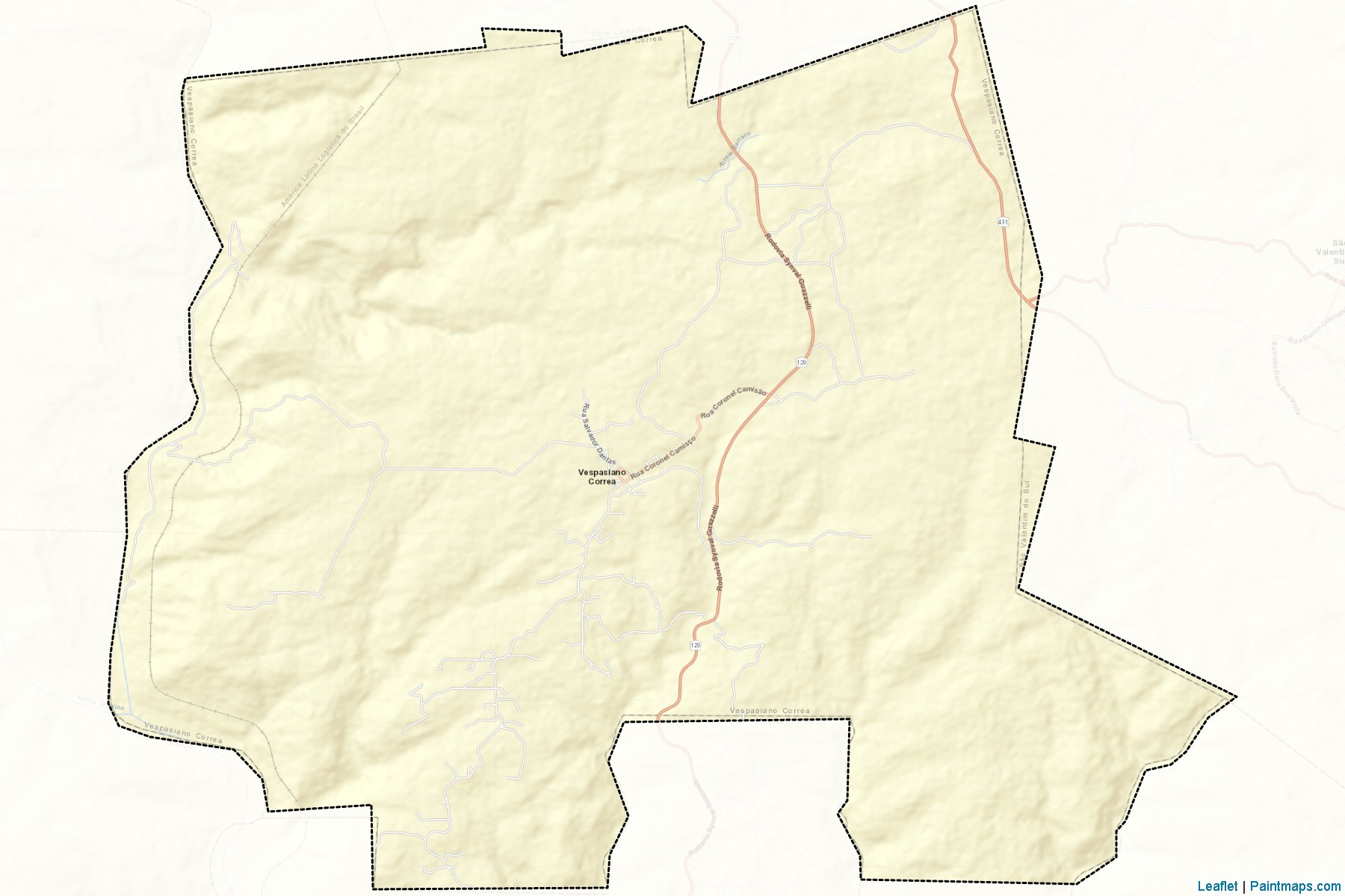 Vespasiano Correa (Rio Grande Do Sul) Map Cropping Samples-2