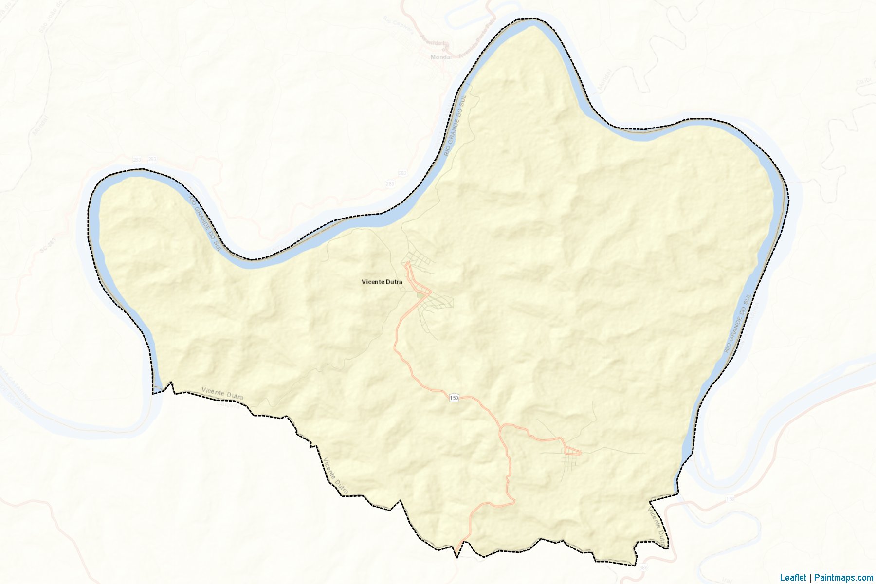 Muestras de recorte de mapas Vicente Dutra (Rio Grande Do Sul)-2