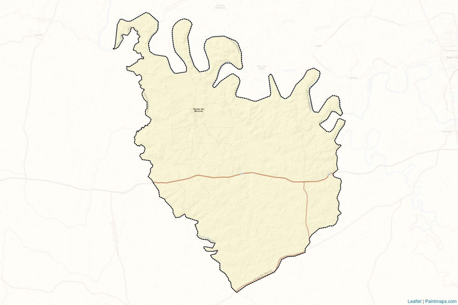 Vitoria das Missoes (Rio Grande Do Sul) Map Cropping Samples-2