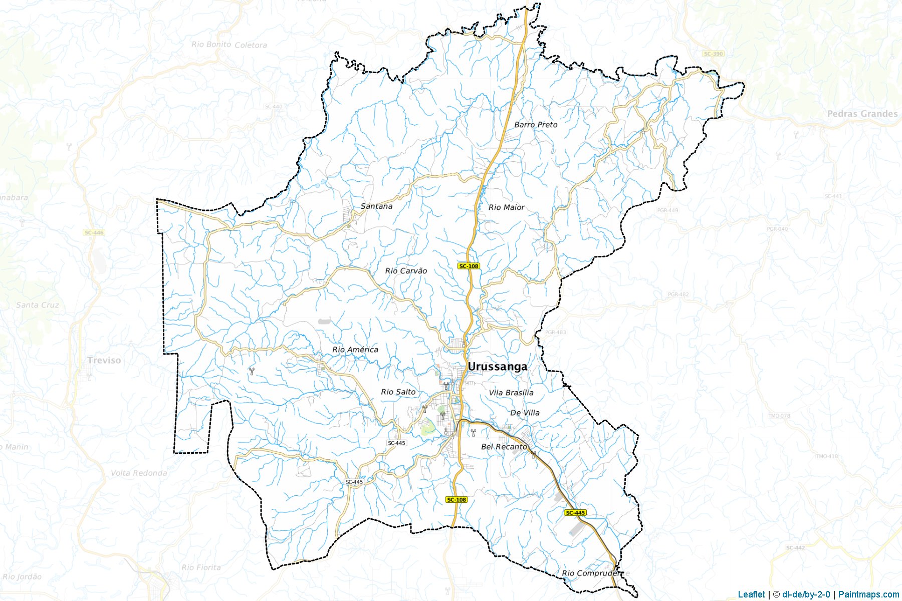 Urussanga (Santa Catarina) Map Cropping Samples-1