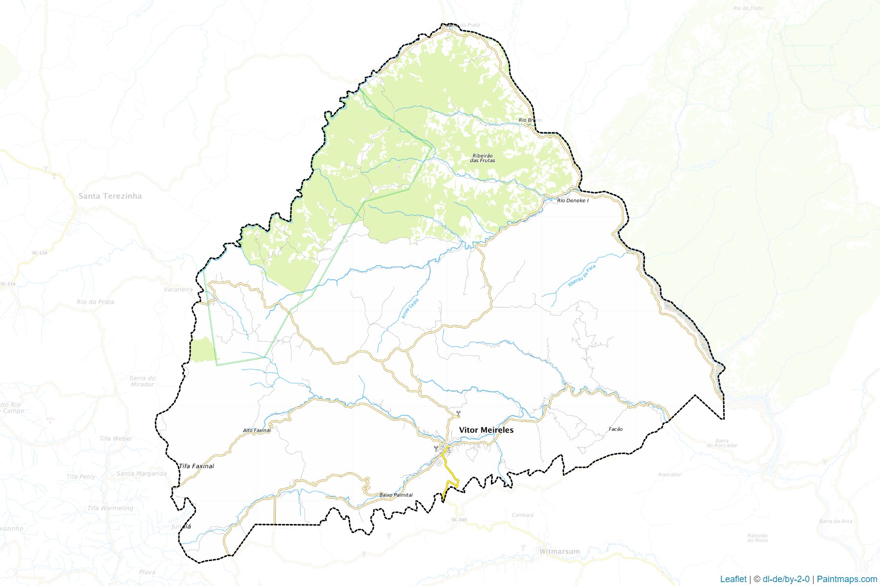 Vitor Meireles (Santa Catarina) Map Cropping Samples-1