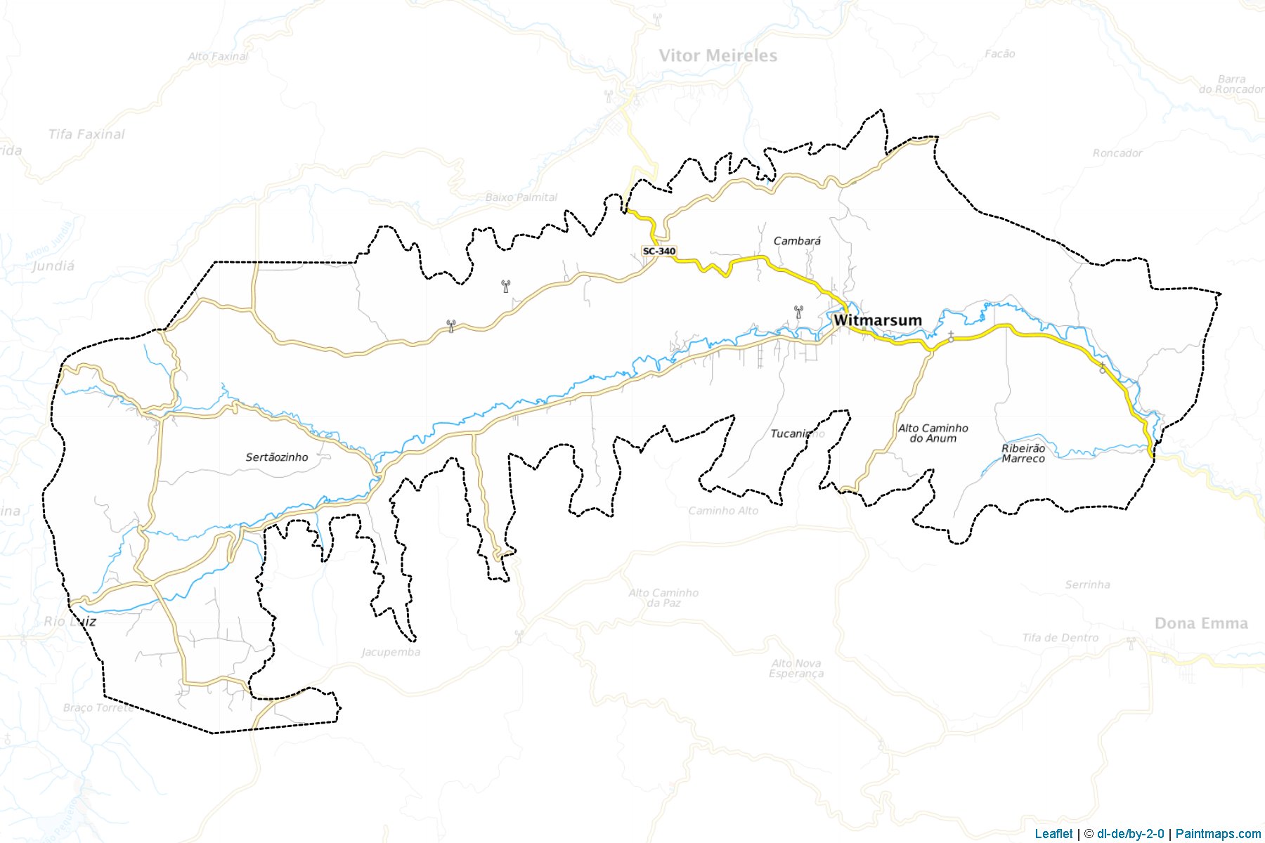 Witmarsum (Santa Catarina) Map Cropping Samples-1