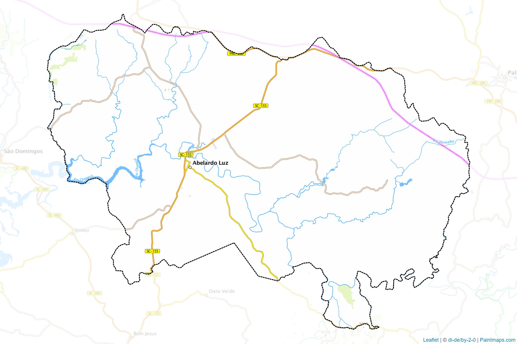 Muestras de recorte de mapas Abelardo Luz (Santa Catarina)-1